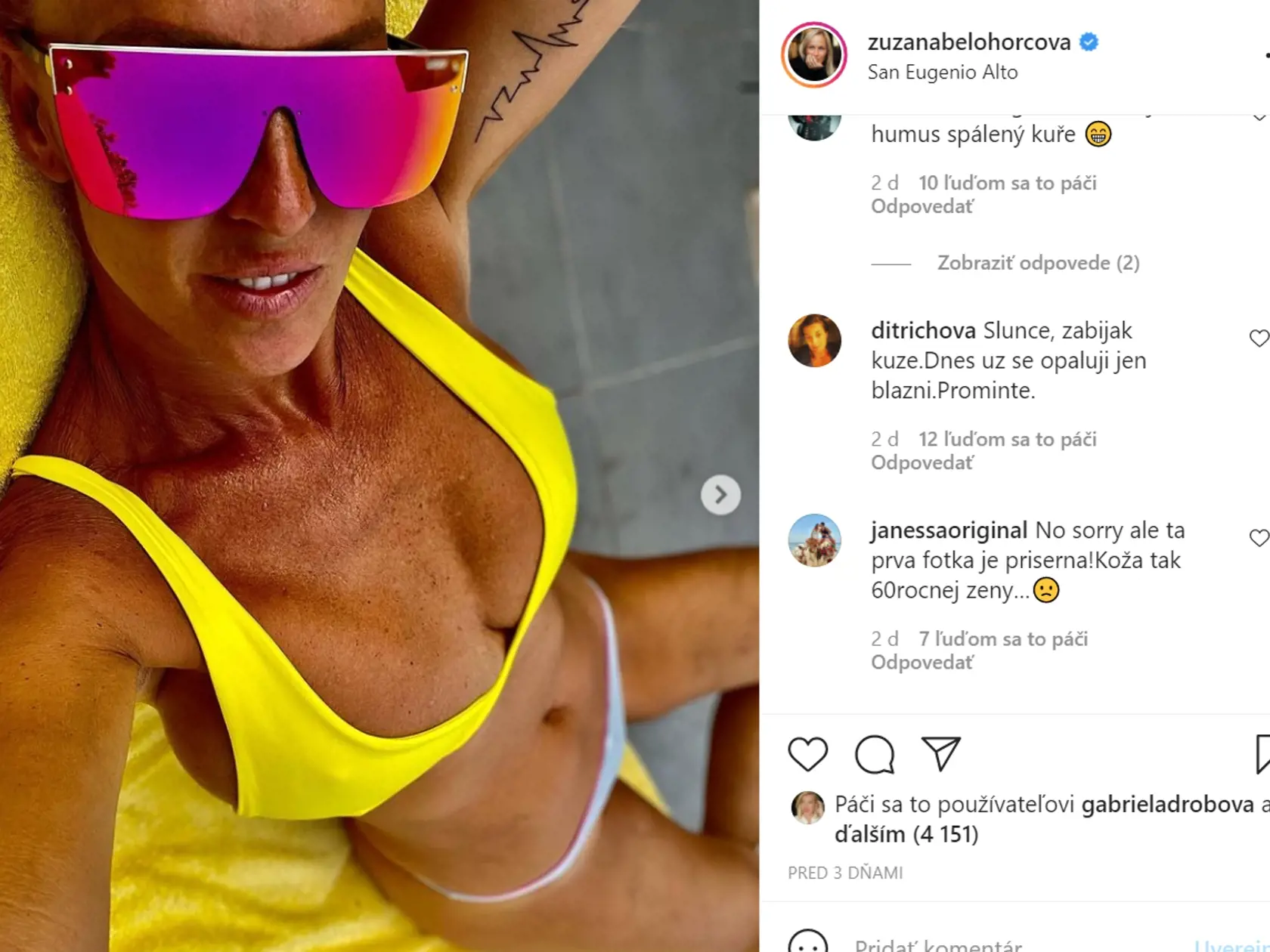 Zuzana Belohorcová a jej dekolt