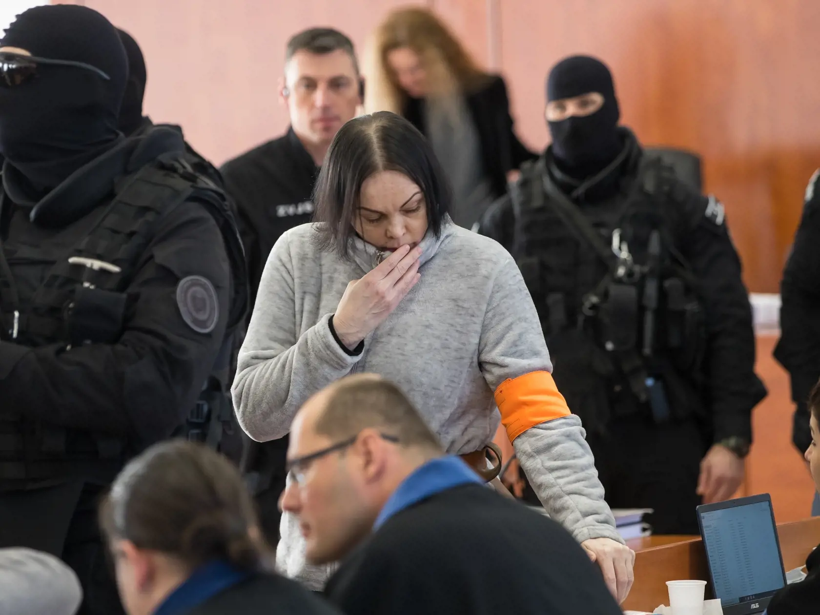 Šieste pojednávanie na Špecializovanom trestnom súde v Pezinku vo veci vraždy investigatívneho novinára Jána Kuciaka a jeho snúbenice Martiny Kušnírovej. Na snímke je obžalovaná Alena Zsuzsová.