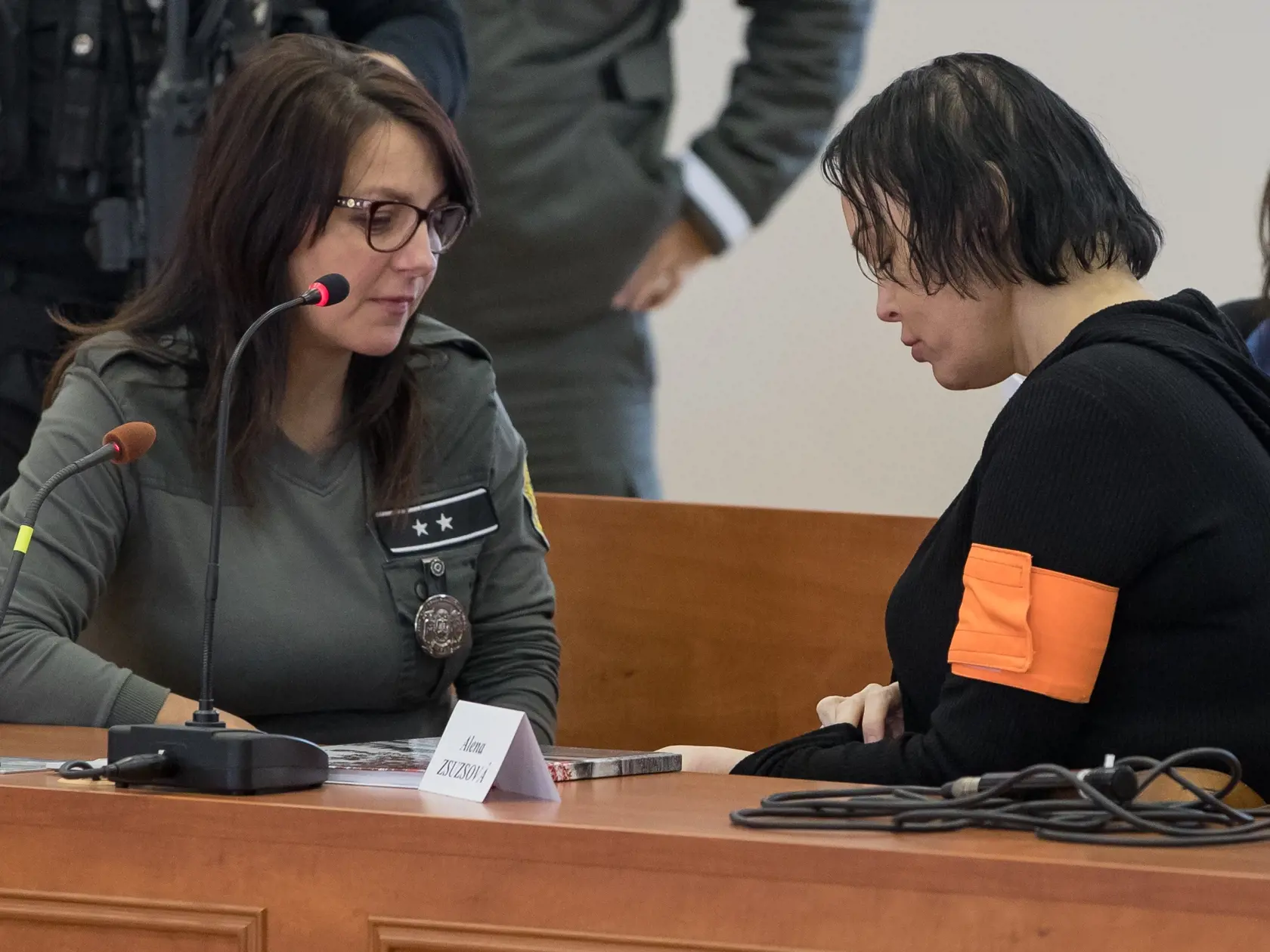 Prvé pojednávanie na Špecializovanom trestnom súde v Pezinku vo veci vraždy investigatívneho novinára Jána Kuciaka a jeho snúbenice Martiny Kušnírovej. Na snímke vpravo je Alena Zsuzsová.