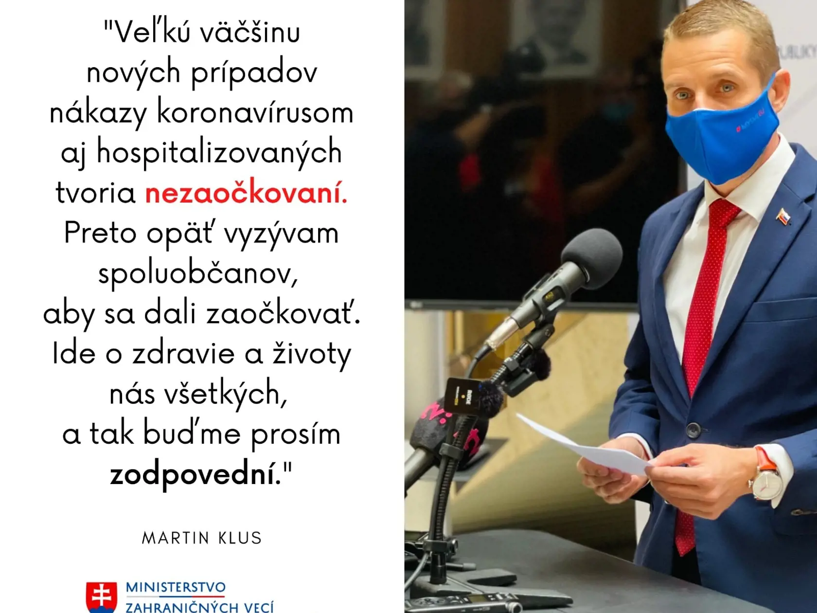 status 3/3
Klus: Tretia vlna udrela naplno, 83,76 % hospitalizovaných sú neočkovaní pacienti