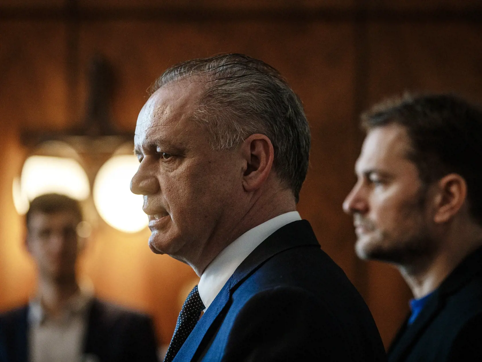 Lídri hnutia OĽANO, Igor Matovič a strany ZA ĽUDÍ, Andrej Kiska sa stretli na prvom spoločnom povolebnom rokovaní v hoteli Devín v Bratislave.