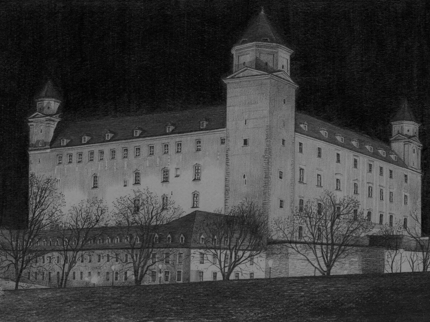 J. Vitko sa v poslednej dobe zameriava na nočné kresby. Vraví, že v minulosti nemali umelci také možnosti, ako zachytiť pamiatky v noci, aké sú teraz.