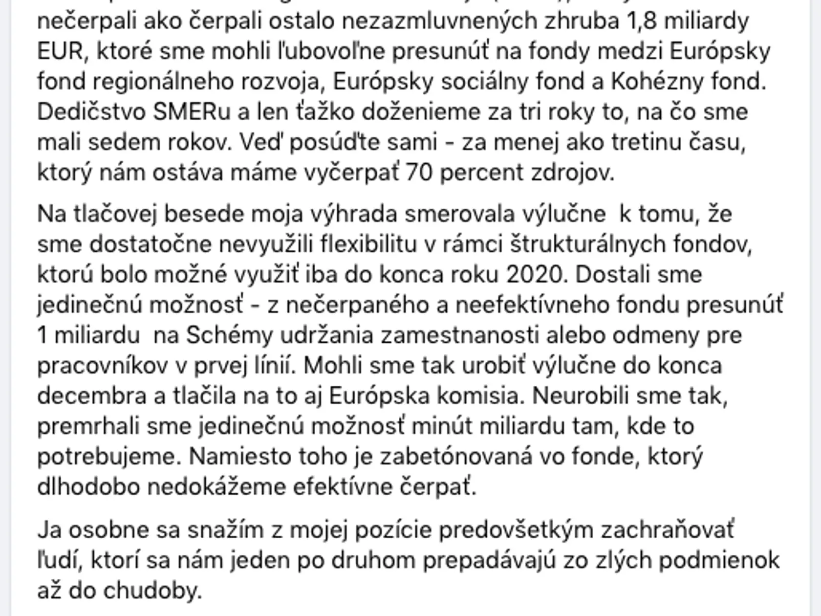 Lucia Nicholsonová o premrhanej miliarde eur.