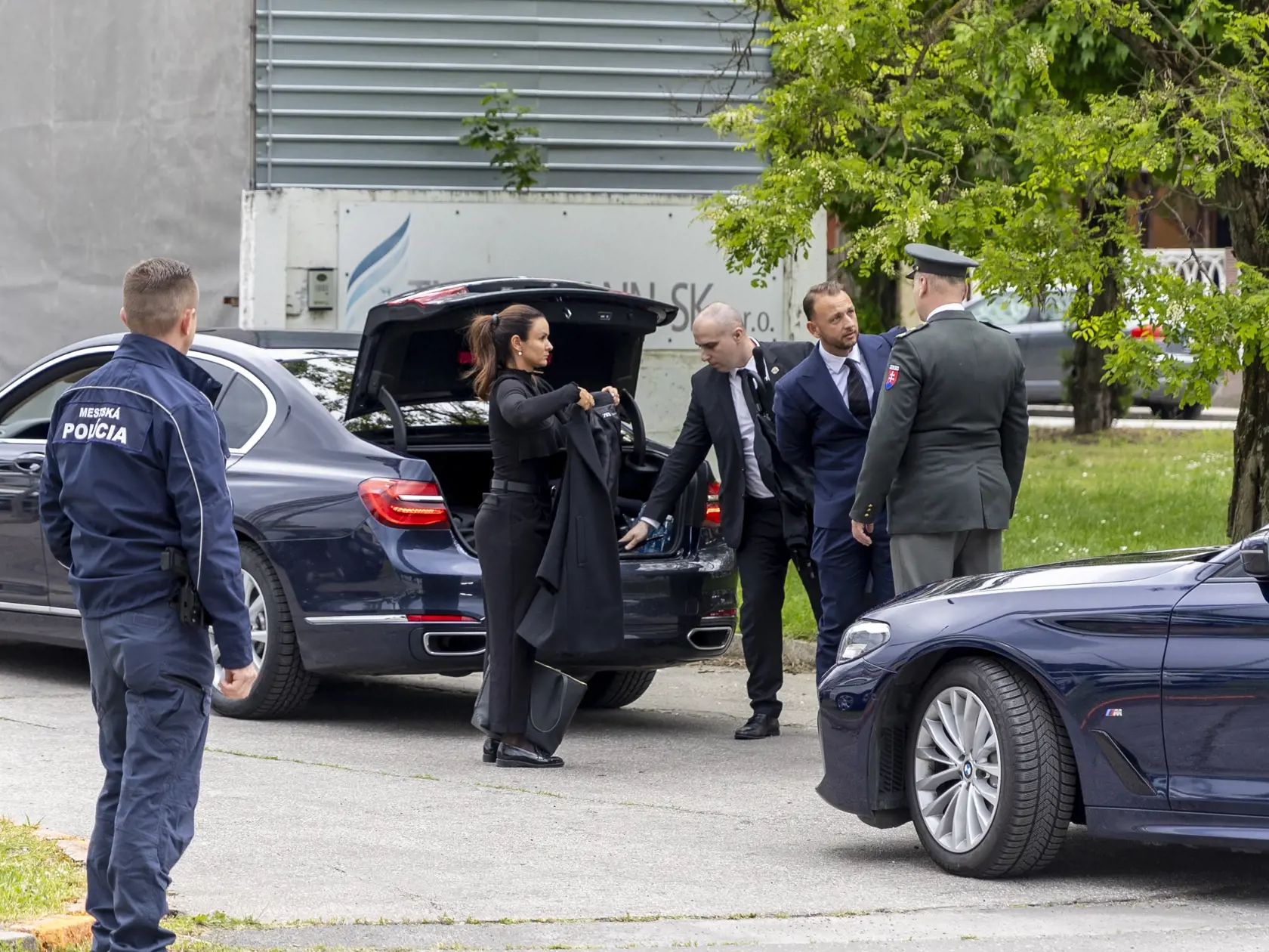 Pohreb zosnulej manželky poradcu ministra vnútra Ladislava Csemiho. 