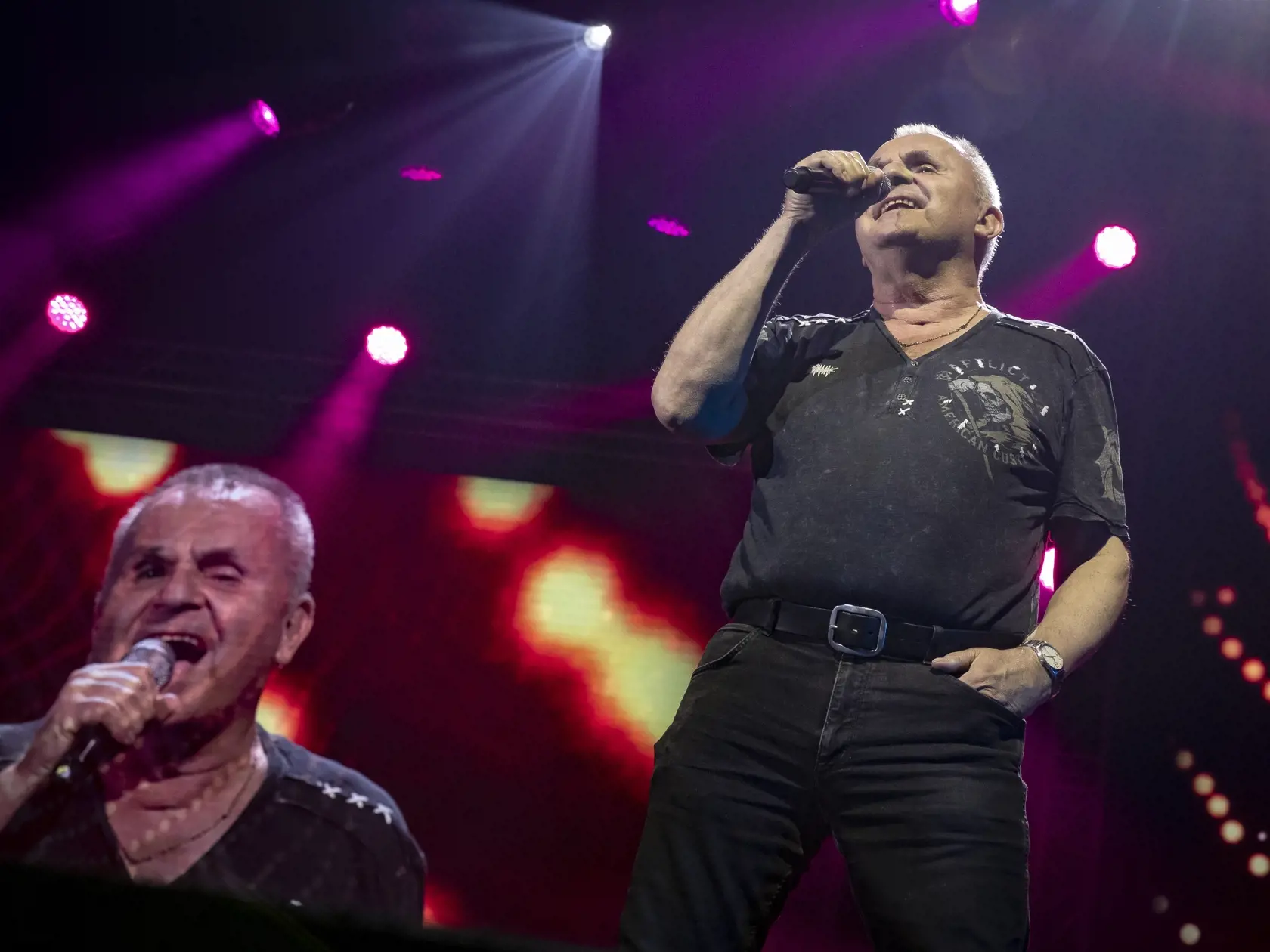 Koncert v bratislavskej Inchebe pri príležitosti 70-tych narodenín Jána Baláža, člena hudobnej skupiny Elán. Na snímke je Jožo Ráž.