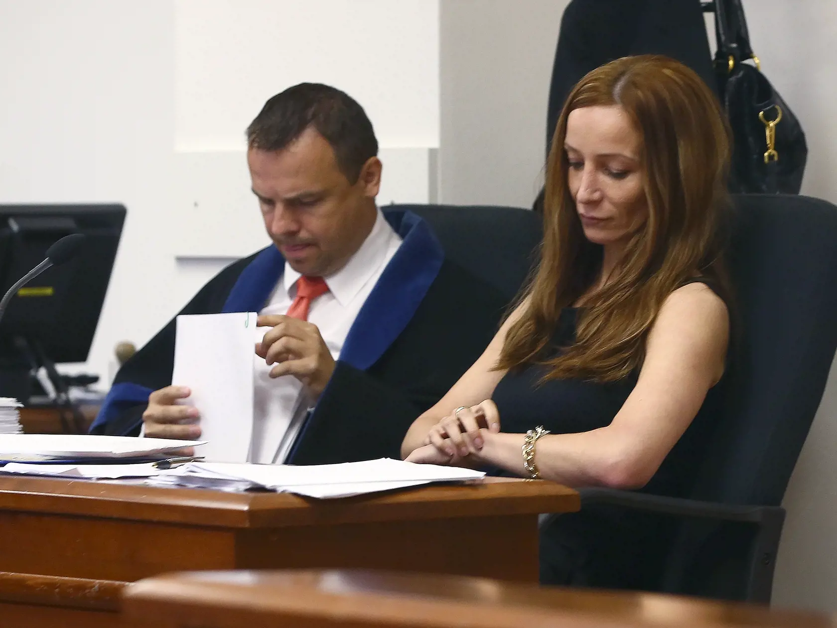 Regióny: Eva Turcsányi Zámečníková obžalovaná s objednávky vraždy svojho manžela počas pojednávania na špecializovanom trestnom súde v Pezinku.