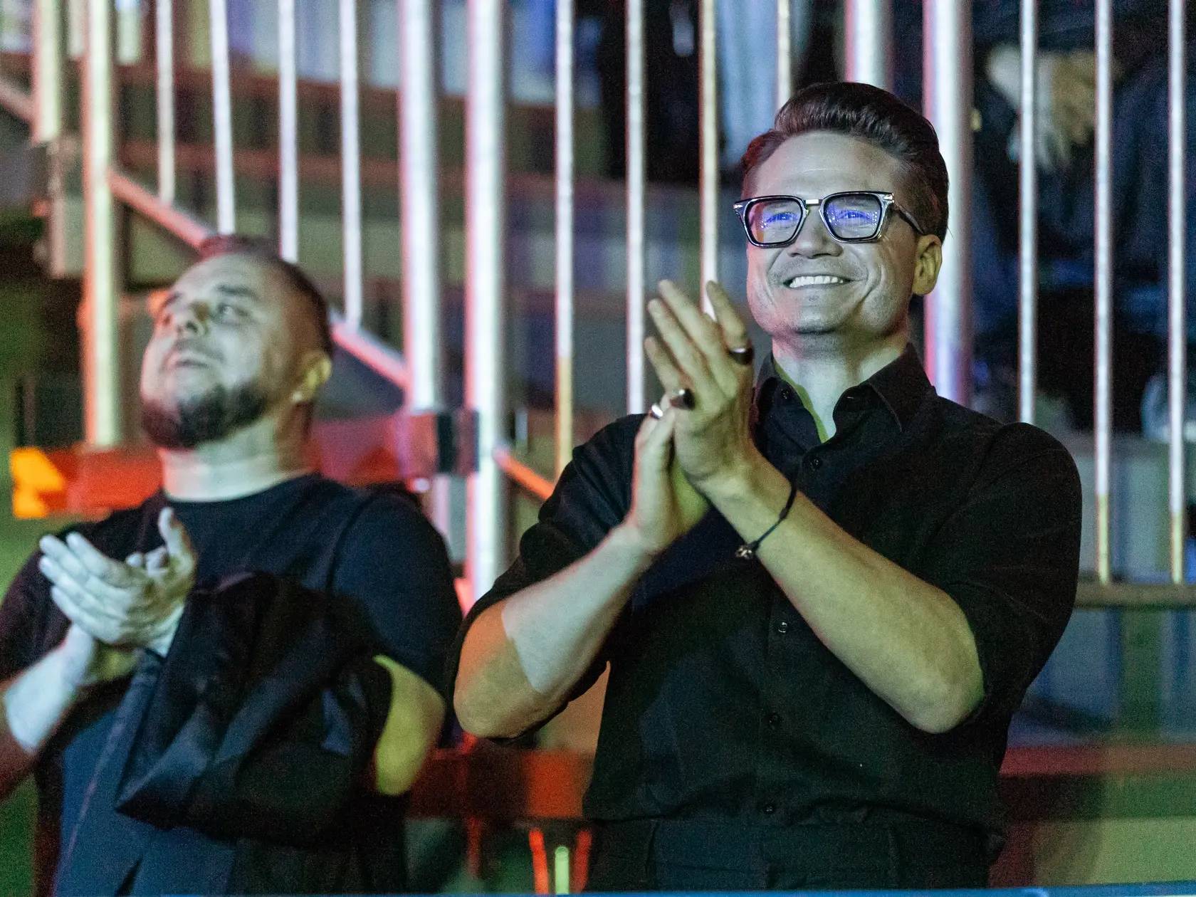 Koncert k príležitosti 75. narodenín speváka Karola Duchoňa pod názvom “Karol Duchoň 75” v Bratislave. Na snímke Mário “Kuly” Kollár a Ondřej Brzobohatý.