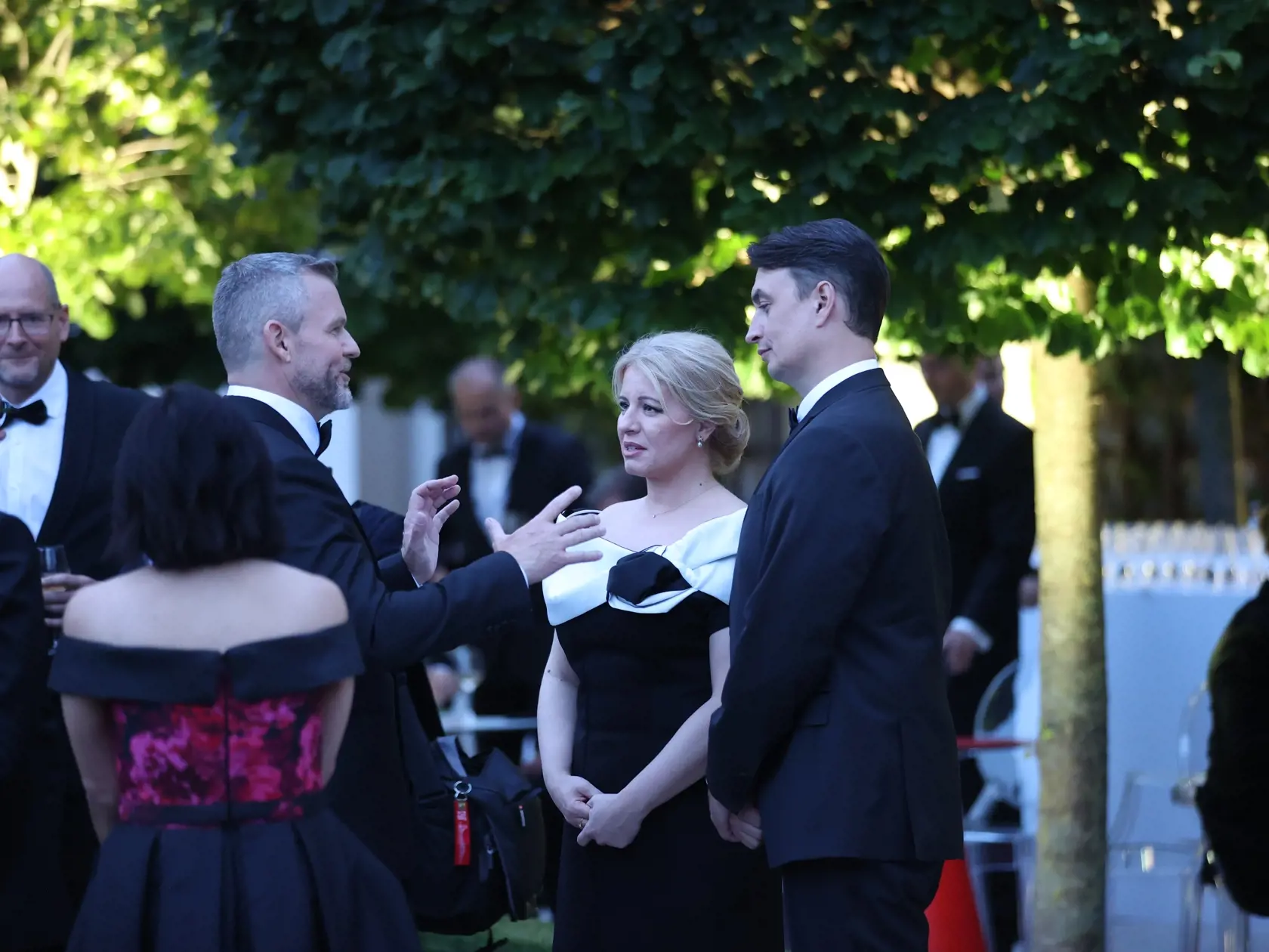 Slávnostná recepcia prezidenta SR Petra Pellegriniho na Bratislavskom hrade. Na snímke je Zuzana Čaputová s priateľom Jurajom Rizmanom.