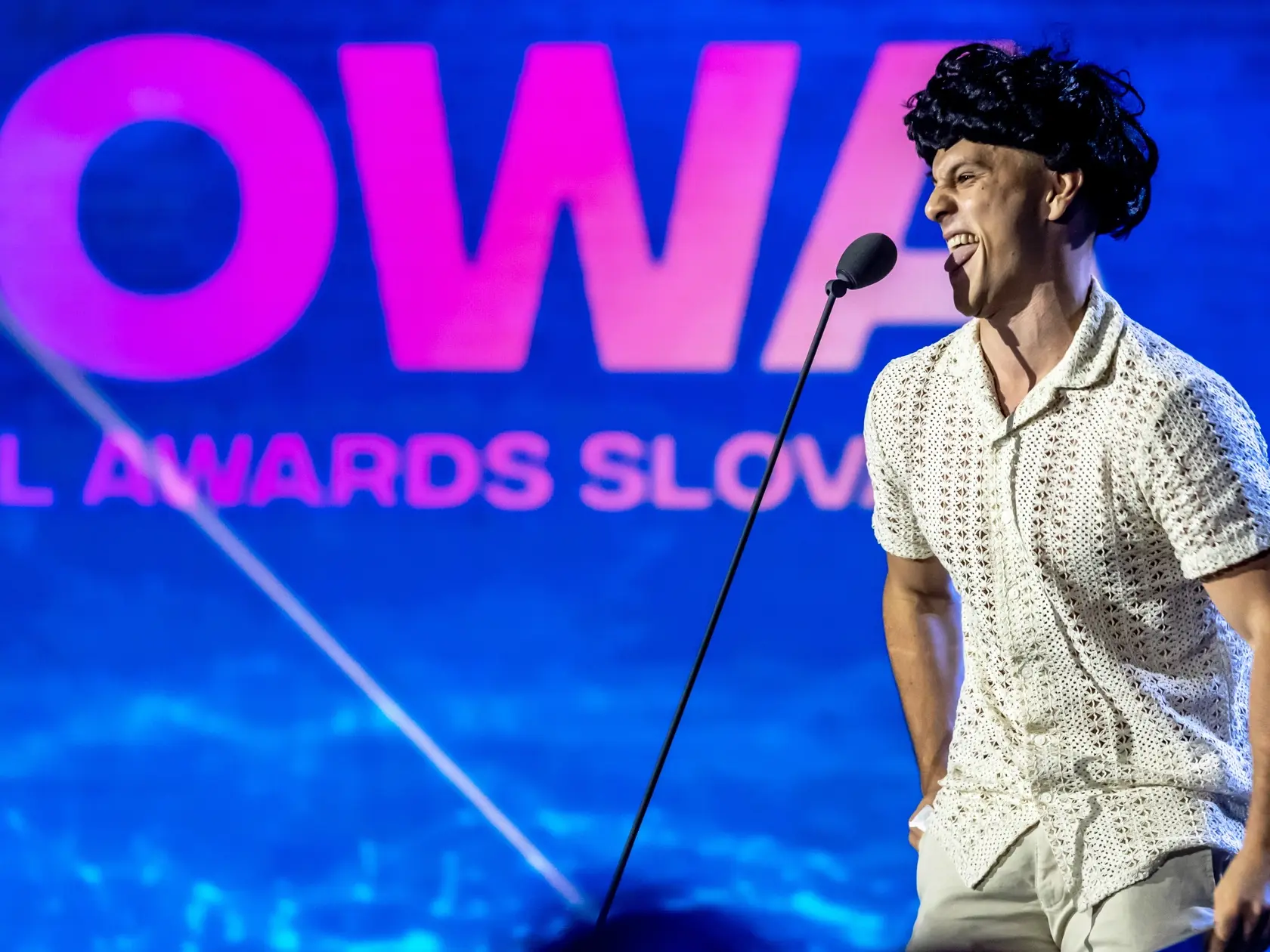 Na snímke Filip Jovanovič počas 4. ročníka Social Awards Slovakia "SOWA" v Bratislave.