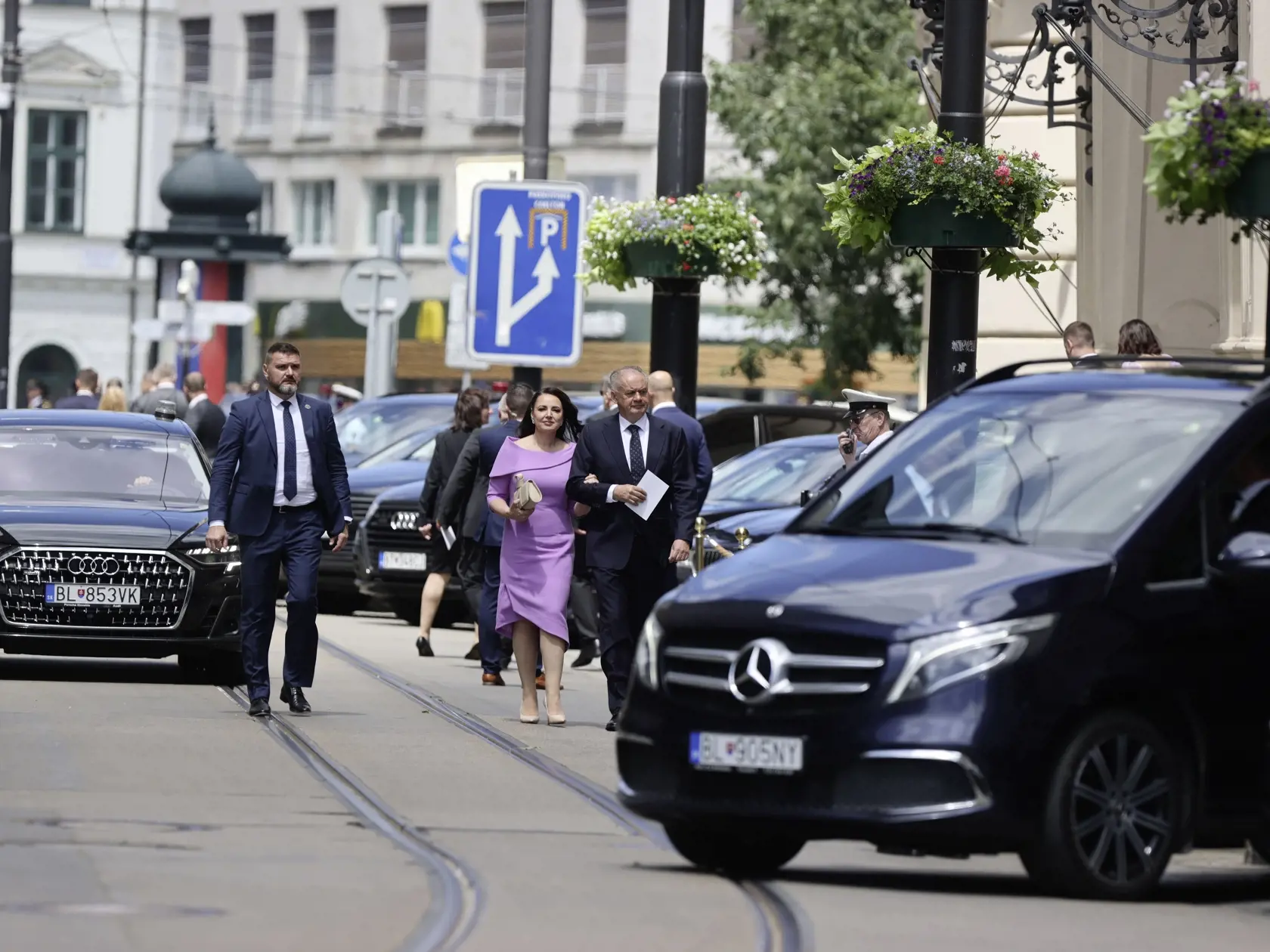 V dobrej nálade. Manželka Andreja Kisku zostávala počas jeho „prezidentovania“ v úzadí. Inauguráciu Pellegriniho si užila.