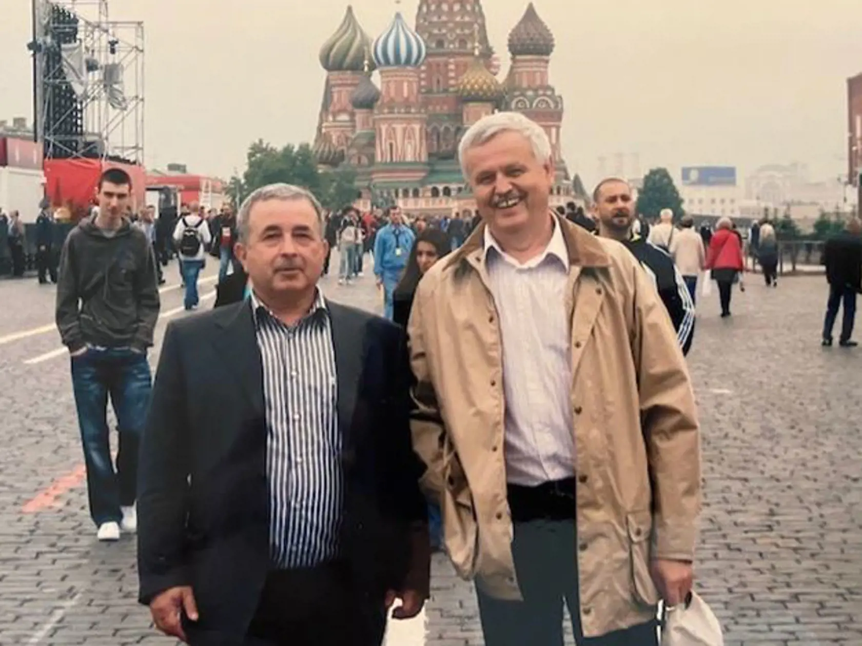 Jozef Dukes a Štefan Šimák v Moskve. Šimák istý čas pôsobil ako zahraničný spravodajca v Sovietskom zväze.