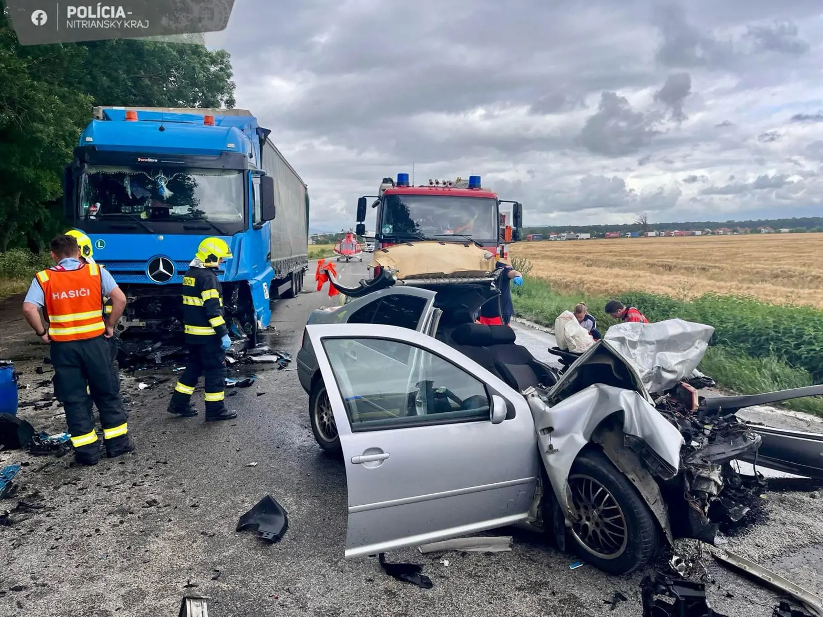 Pri dopravnej nehode v okrese Topoľčany zomrel 35-ročný muž.