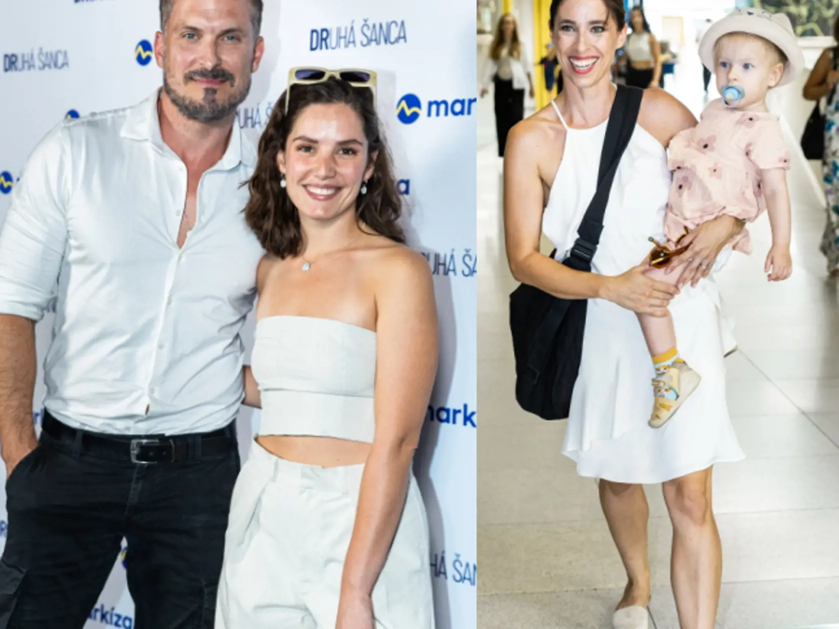 Premiéra 3. série seriálu “Druhá šanca”. Na snímke zľava Ján Koleník, Sarah Arató a Zuzana Porubjaková s dcérkou.