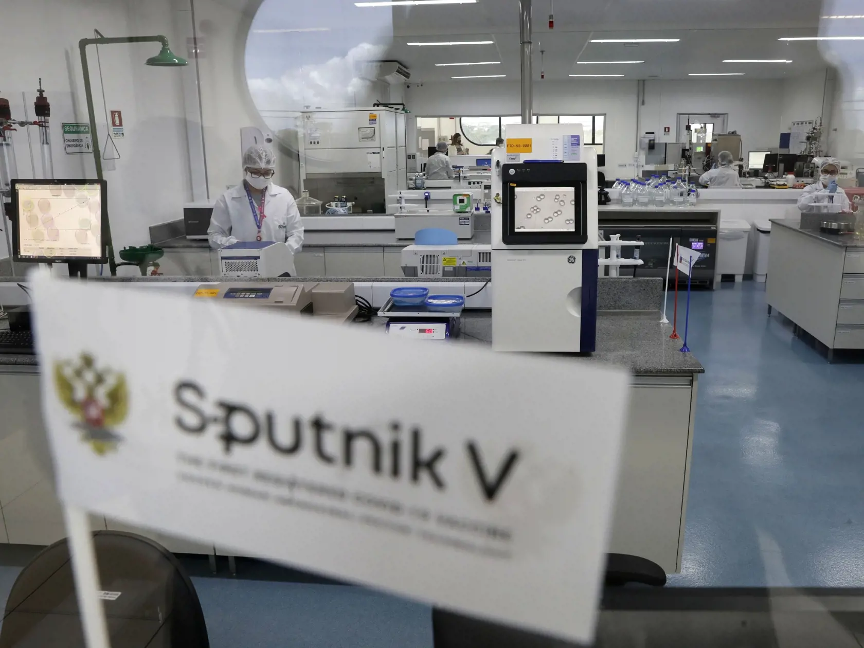 Laboratóriá na výrobu ruskej vakcíny.