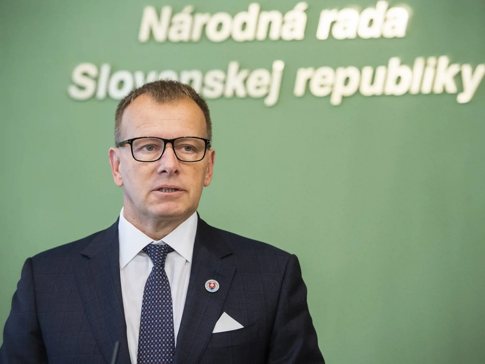 Na snímke predseda Národnej rady SR Boris Kollár (Sme rodina) počas vyhlásenia termínu parlamentných volieb v SR na 30. septembra 2023 v Bratislave 9. júna 2023. FOTO TASR - Jaroslav Novák