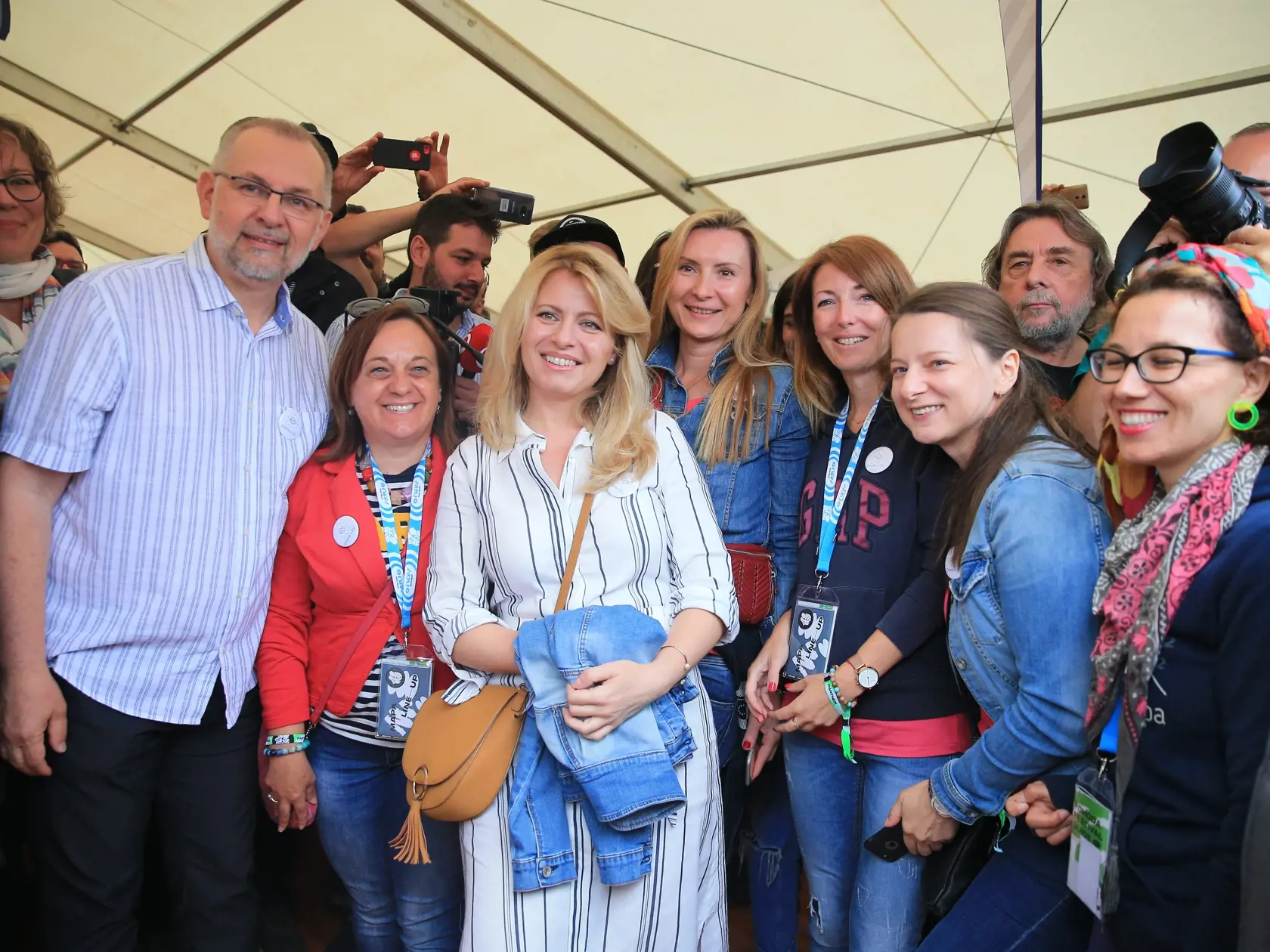 Na snímke je prezidentka Zuzana Čaputová počas festivalu Pohoda 2019