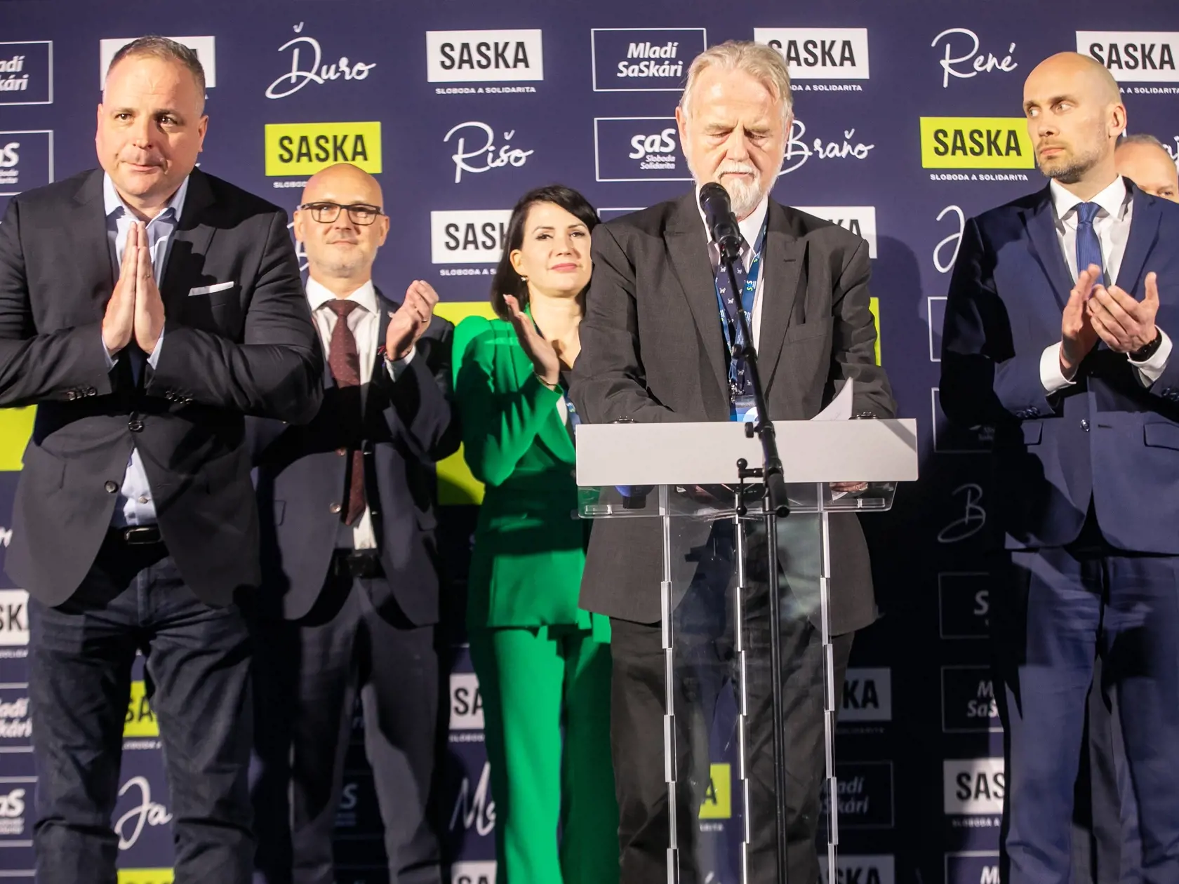 Tlačová konferencia a voľba nového predsedu strany SaS.
