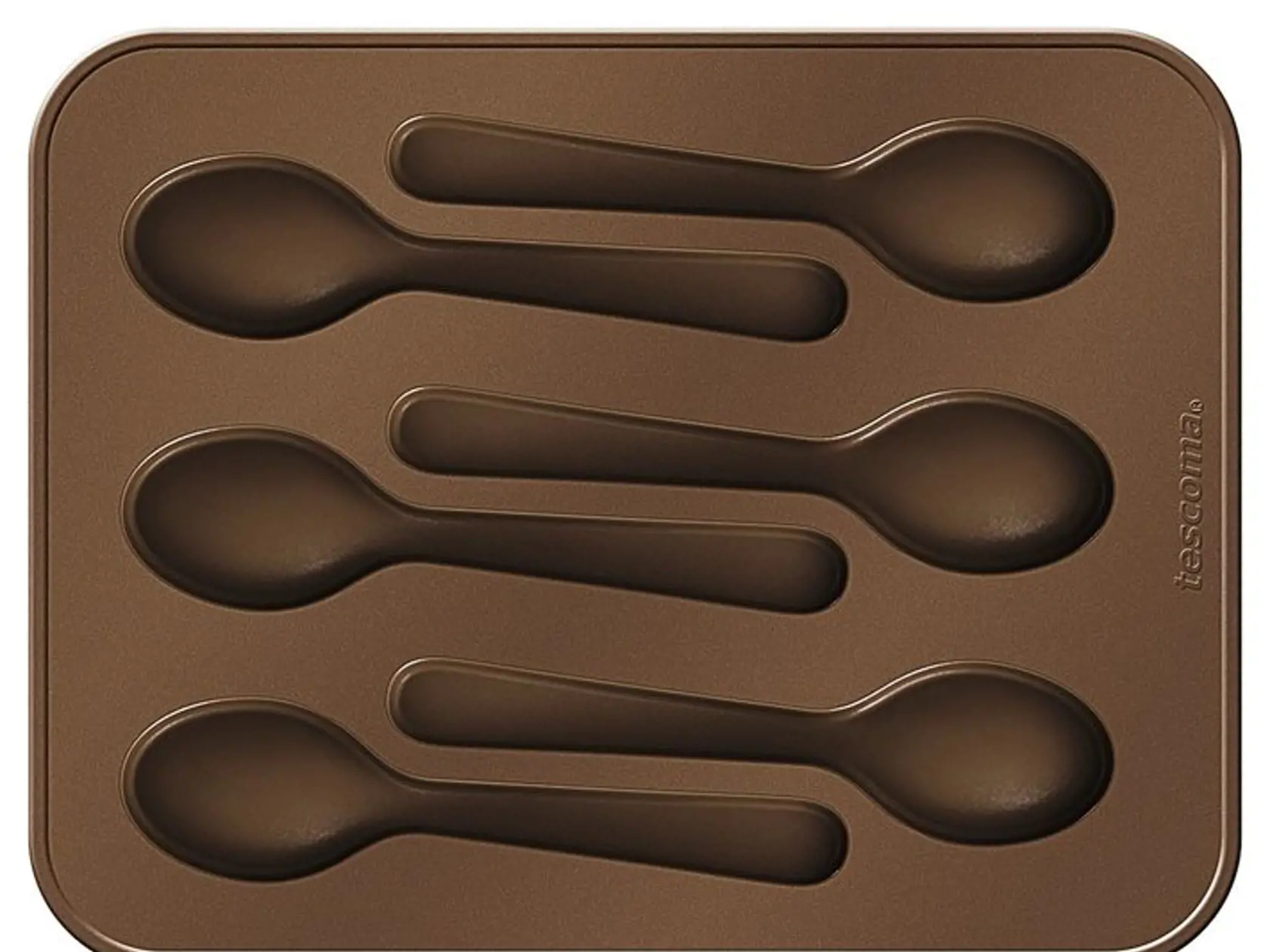 Čokoládové lyžičky: čokoládu rozpustíte a nalejete do pružnej silikónovej formičky Delícia Choco a krásne tvarované  cukrovinky ľahko vylúpnete.