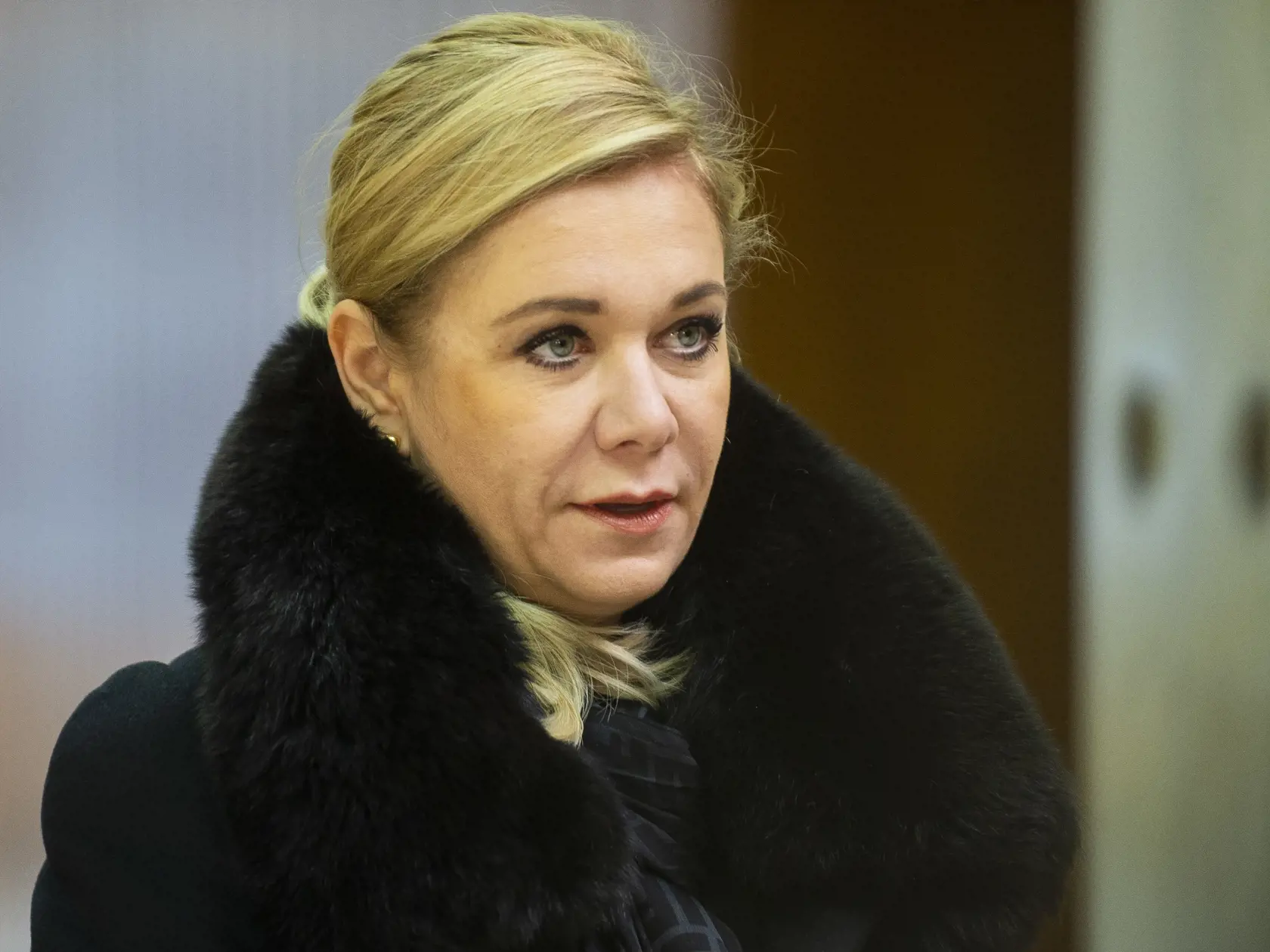 Na snímke ministerka vnútra SR Denisa Saková (Smer-SD) prichádza na rokovanie 189. schôdze vlády SR v stredu 11. decembra 2019 v Bratislave. FOTO TASR - Jakub Kotian