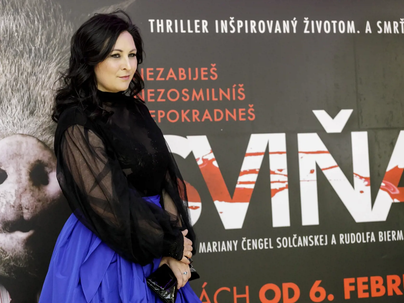 Na snímke režisérka a scenáristka Mariana Čengel Solčanská pred slávnostnou premiérou slovenského filmu Sviňa v Bratislave 
4. februára 2020. FOTO TASR - Dano Veselský