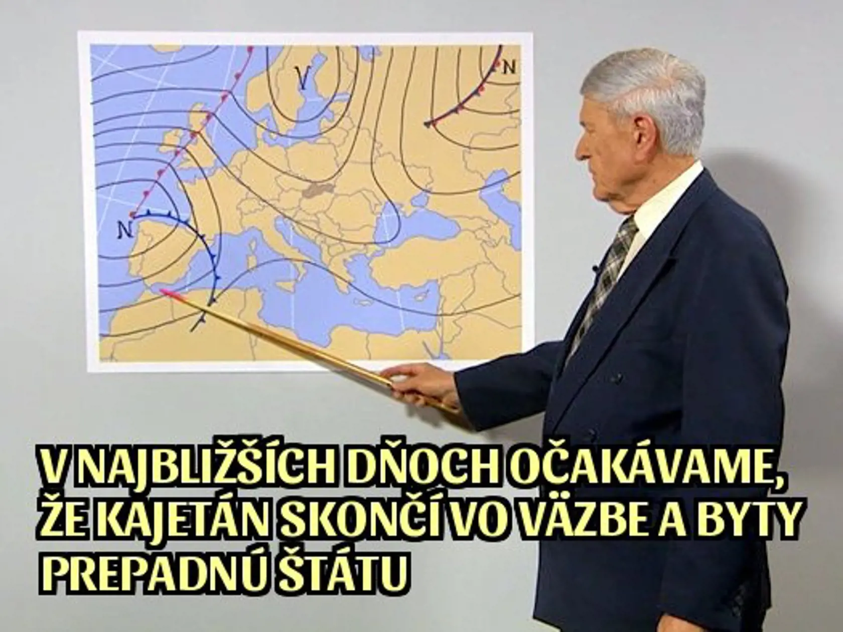 Na sociálnych sietiach sa Kajetán Kičura dostal aj do predpovede počasia.