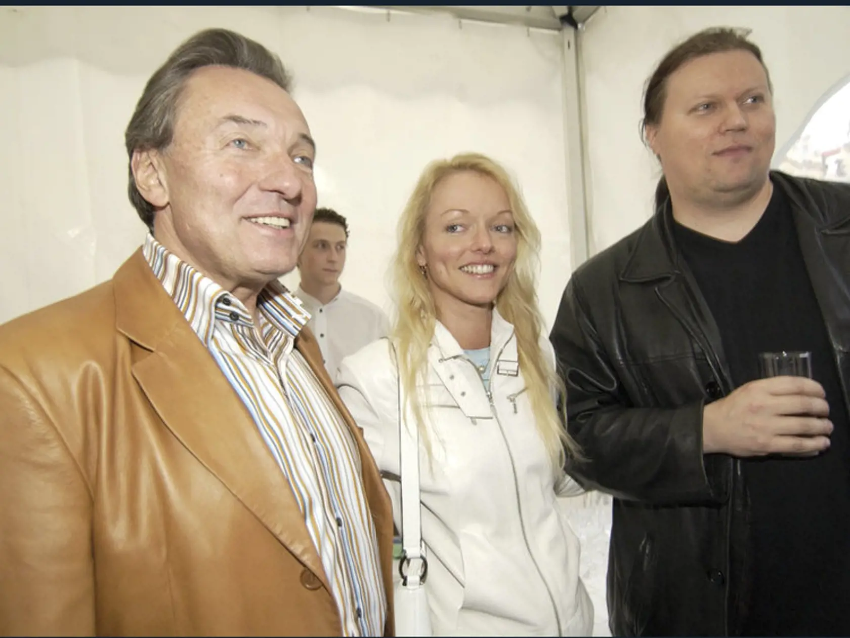 Karel Gott s dcérou Dominikou a jej manželom.