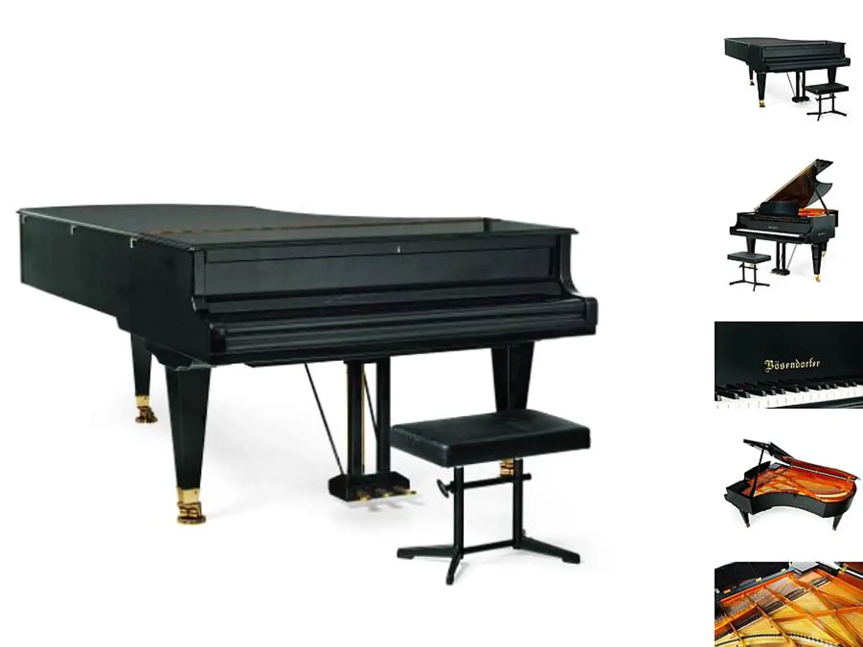 Piano a klavírna stolička, v zachovalom stave. Predané za: 7 400 eur. Vyvolávacia cena: 3 000 eur.