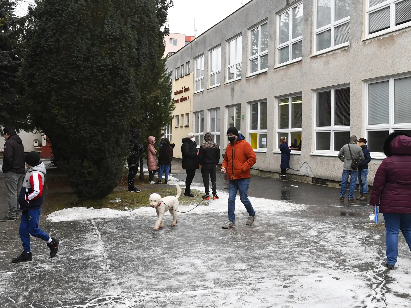 Mesto Prešov zabezpečilo antigénové testovanie pre rodičov detí a zamestnancov škôl v zriaďovateľskej pôsobnosti mesta Prešov. Na snímke antigénové testovanie na Covid-19 v Prešove na odbernom mieste ZŠ Mirka Nešpora 7. februára 2021 v Prešove. FOTO TASR – Milan Kapusta