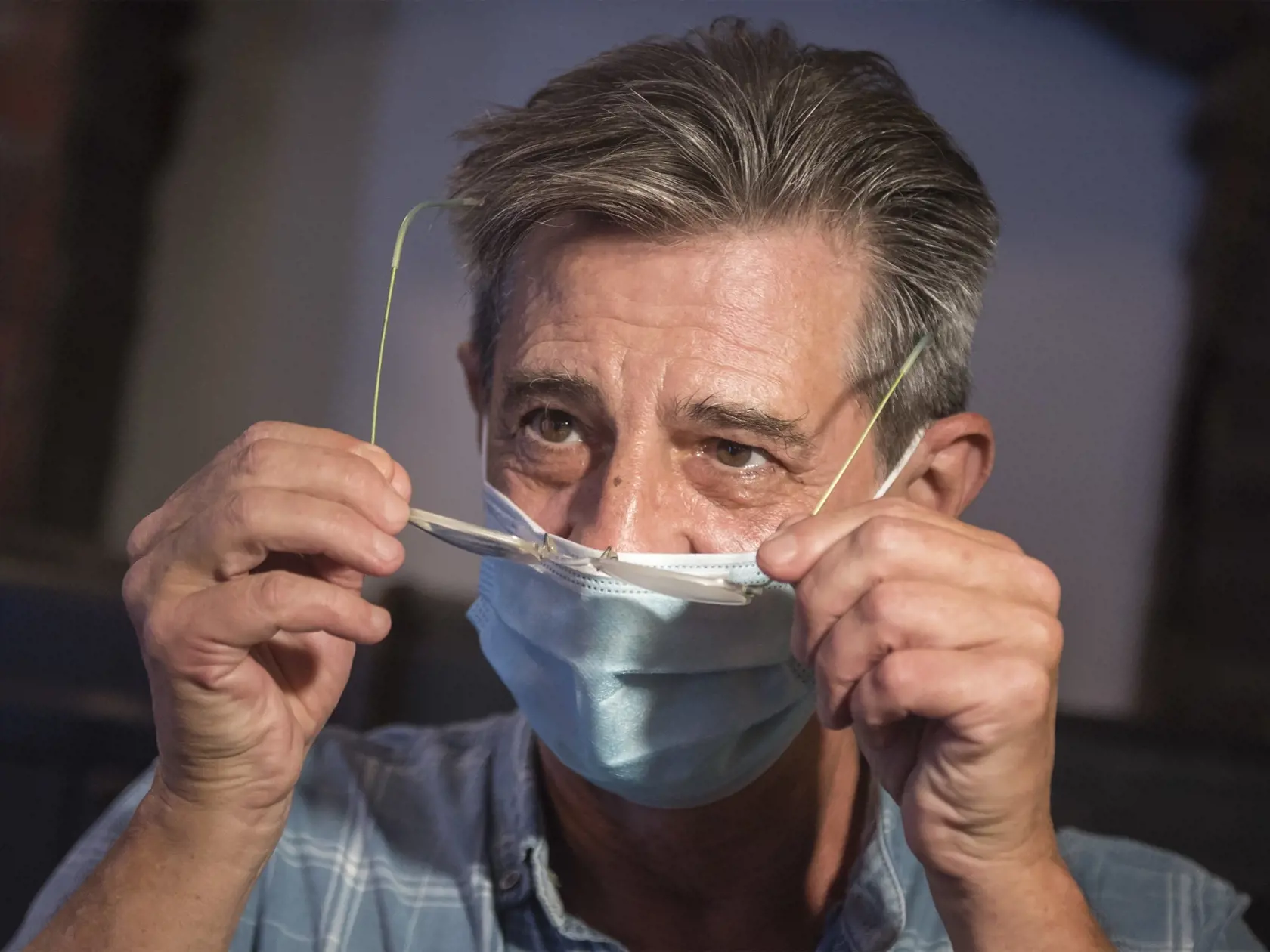 Na snímke herec Miroslav Noga (Eddie) počas brífingu s novinármi po generálke inscenácie "Pohľad z mosta" od Arthura Millera v Divadle Astorka Korzo '90 14. septembra 2020 v Bratislave.