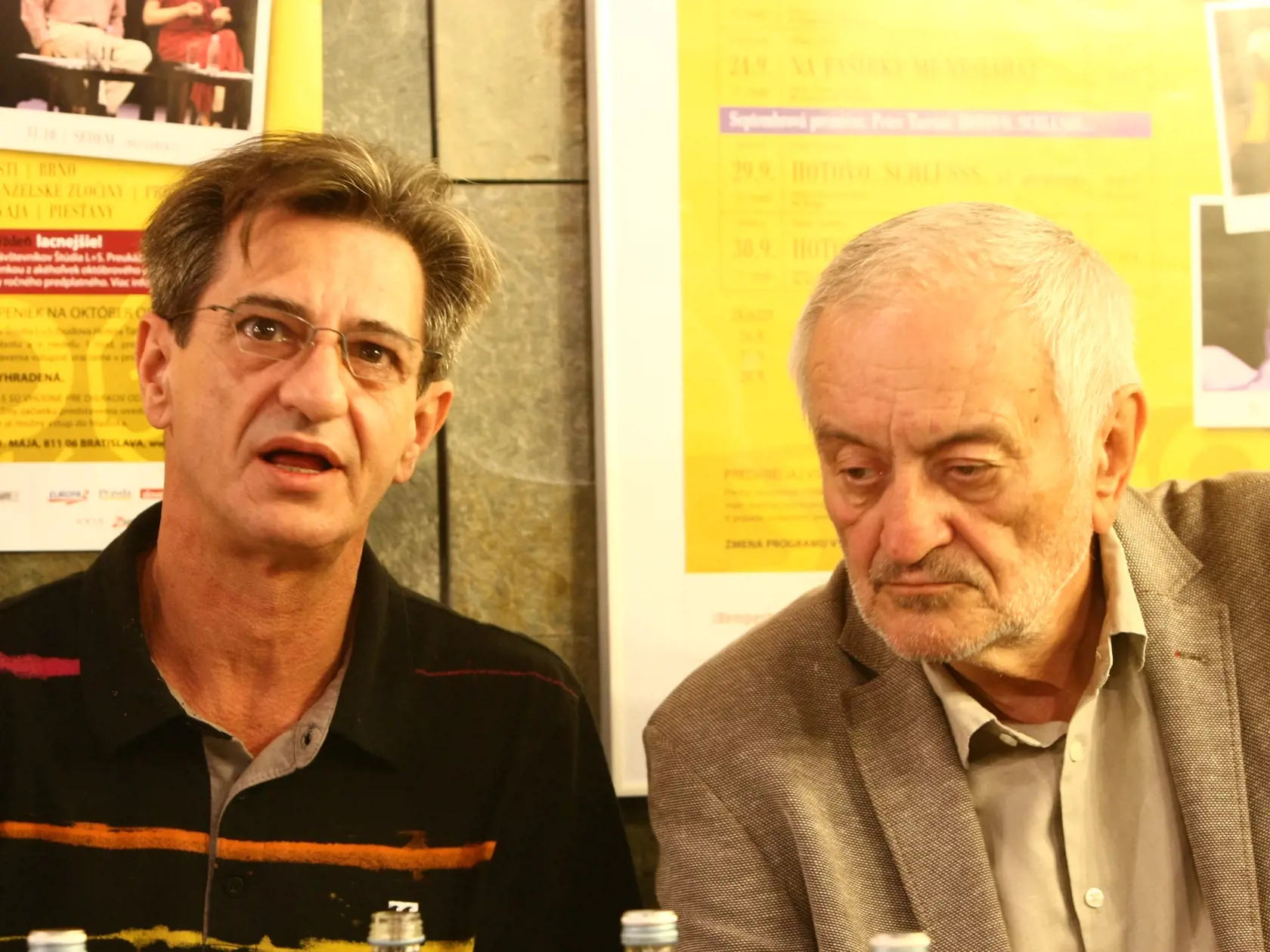 Tlacova konferencia v divadle L+S k uvedeniu novej hry s Miroslavom Nogom.