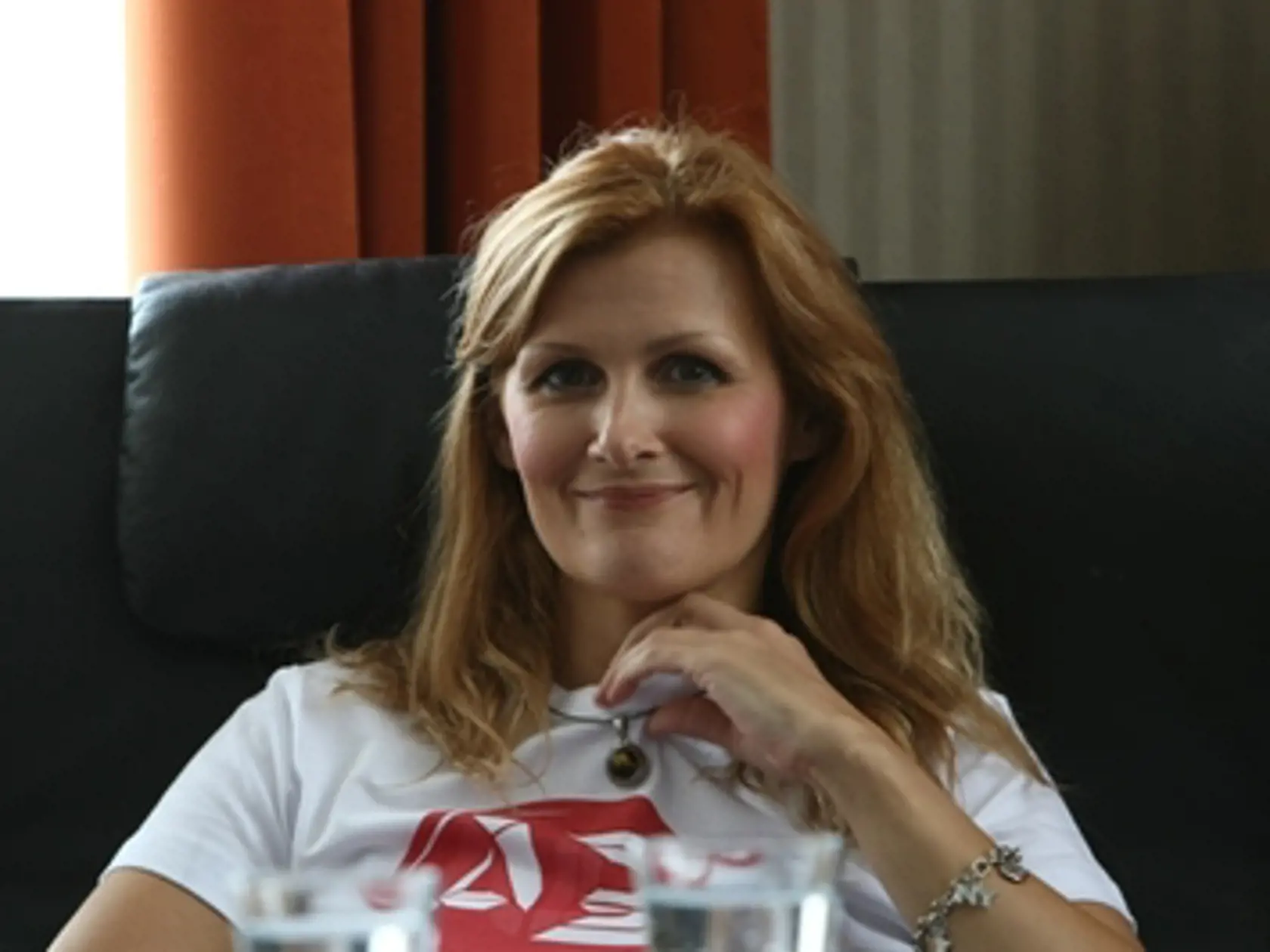 Katka Brychtová počas akcie zameranej na podporu projektu Moja krvná skupina.
