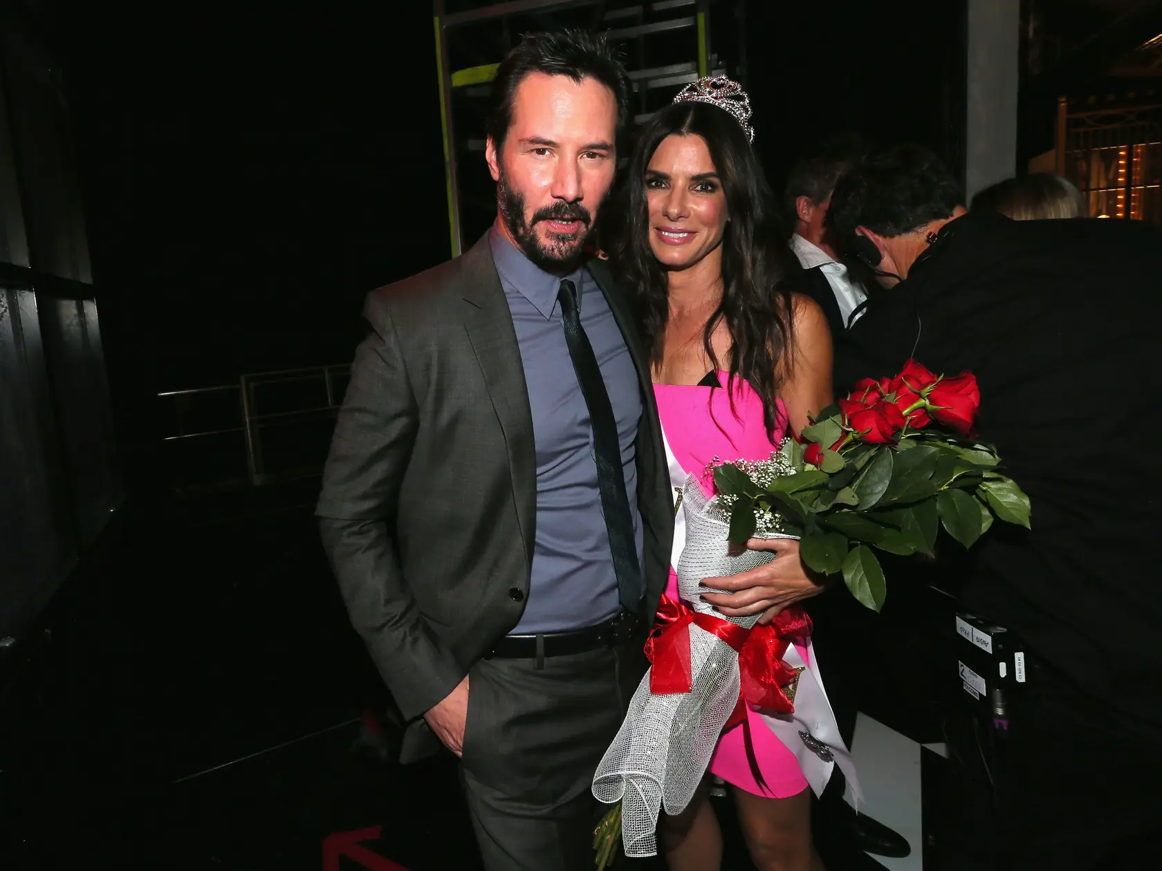 Keanu Reeves a Sandra Bullock v roku 2014.