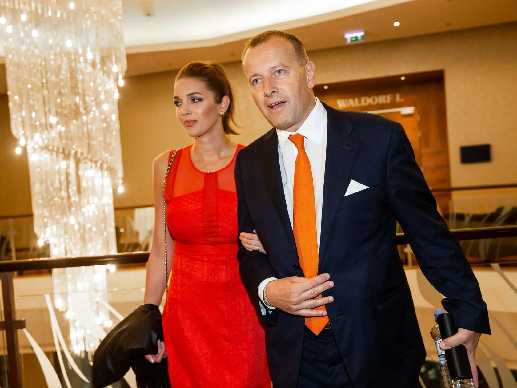 Druhý deň bratislavských módnych dní Jeseň 2019 v jednom z bratislavských hotelov. Na snímke Boris Kollár a Barbora Richterová.