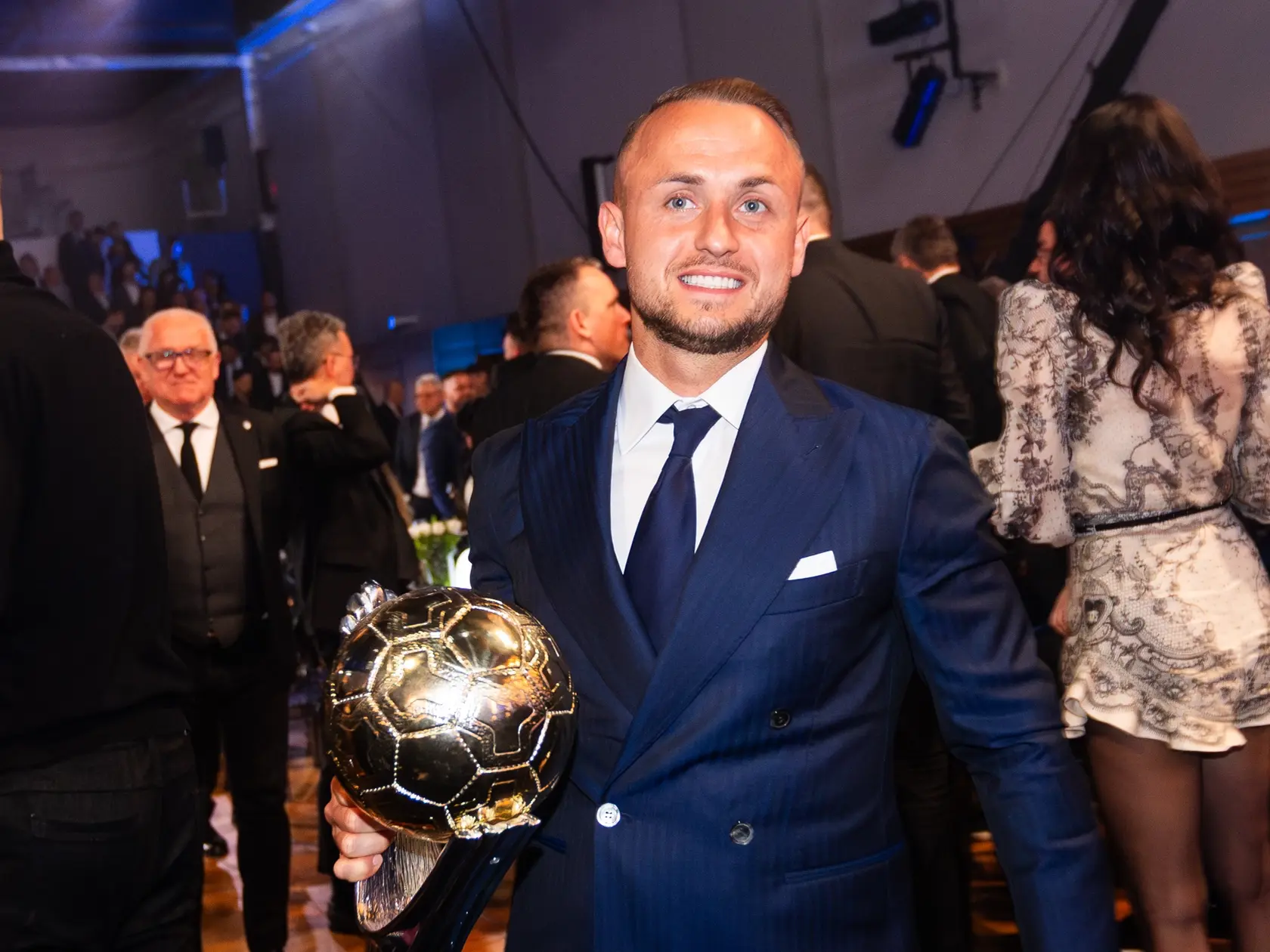 Galavečer Slovenského futbalového zväzu Futbalista roka 2024. Na snímke Stanislav Lobotka.