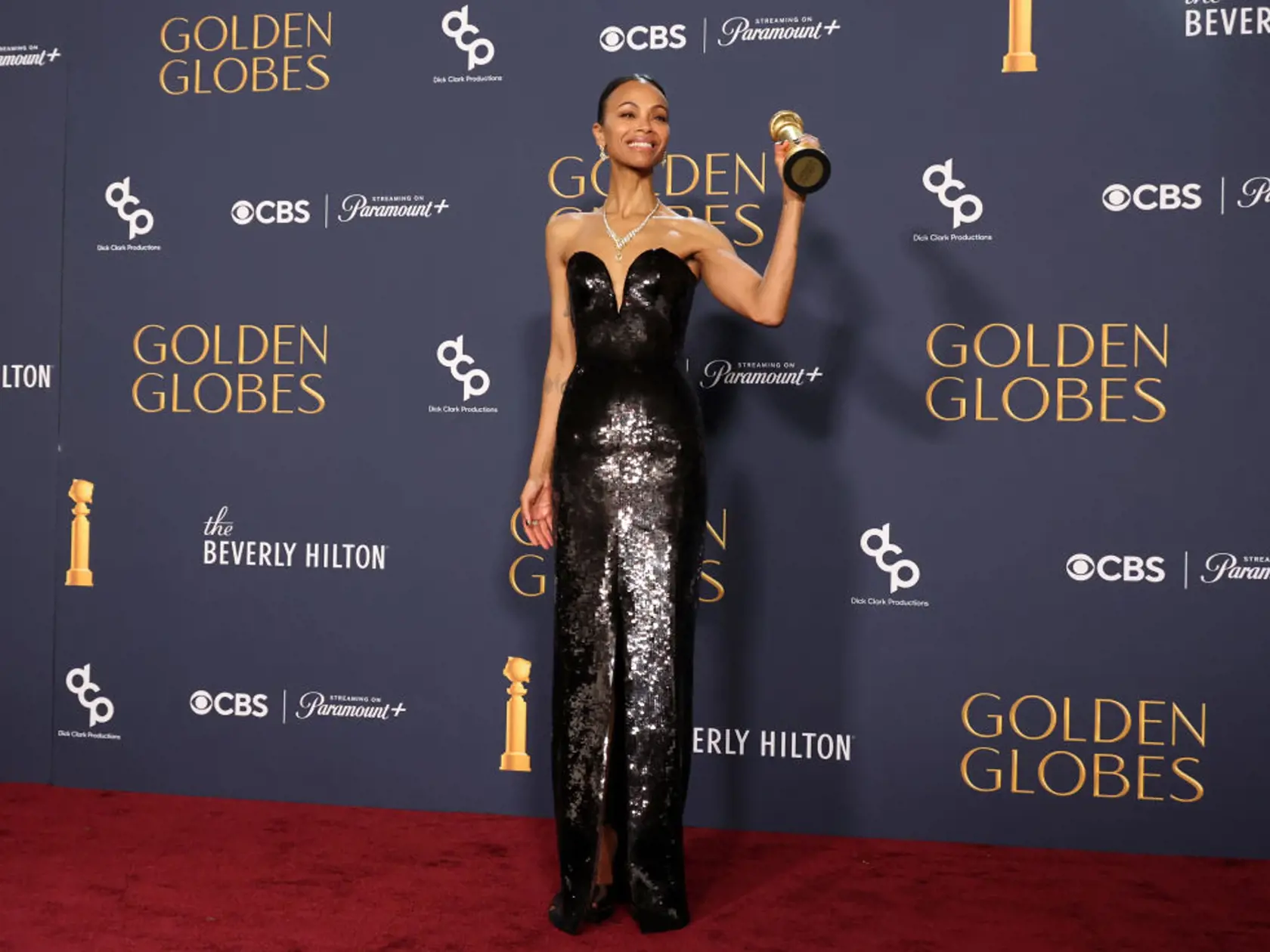 Najlepšou herečkou vo vedľajšej úlohe za muzikál Emilia Pérez sa stala Zoe Saldana.