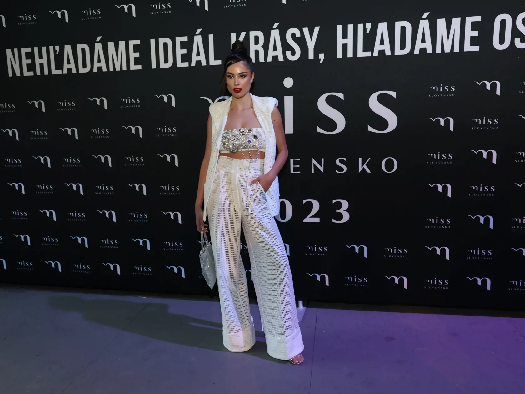 Galavečer Miss Slovensko 2023. Na snímke bývalá misska Viktória Podmanická.