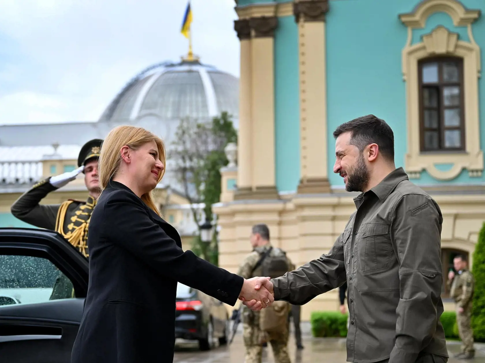 Prezidentka sa na Ukrajine stretla s V. Zelenským a vystúpila v parlamente.