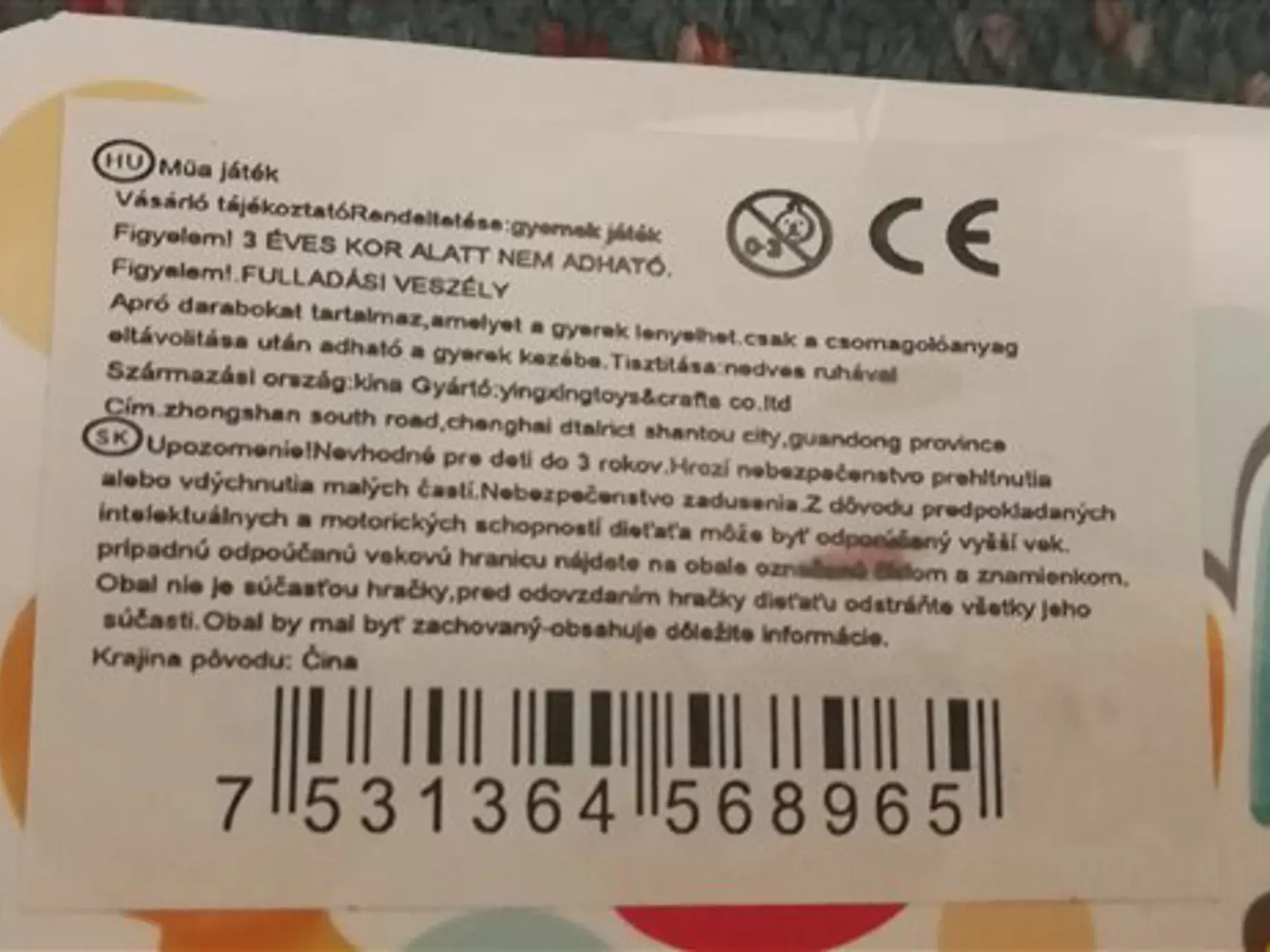 SOI upozorňuje na nebezpečné výroky: Tieto hračky obsahujú nadlimitné množstvo ftalátov - skupina chemikálií, ktoré môžu poškodiť zdravie.