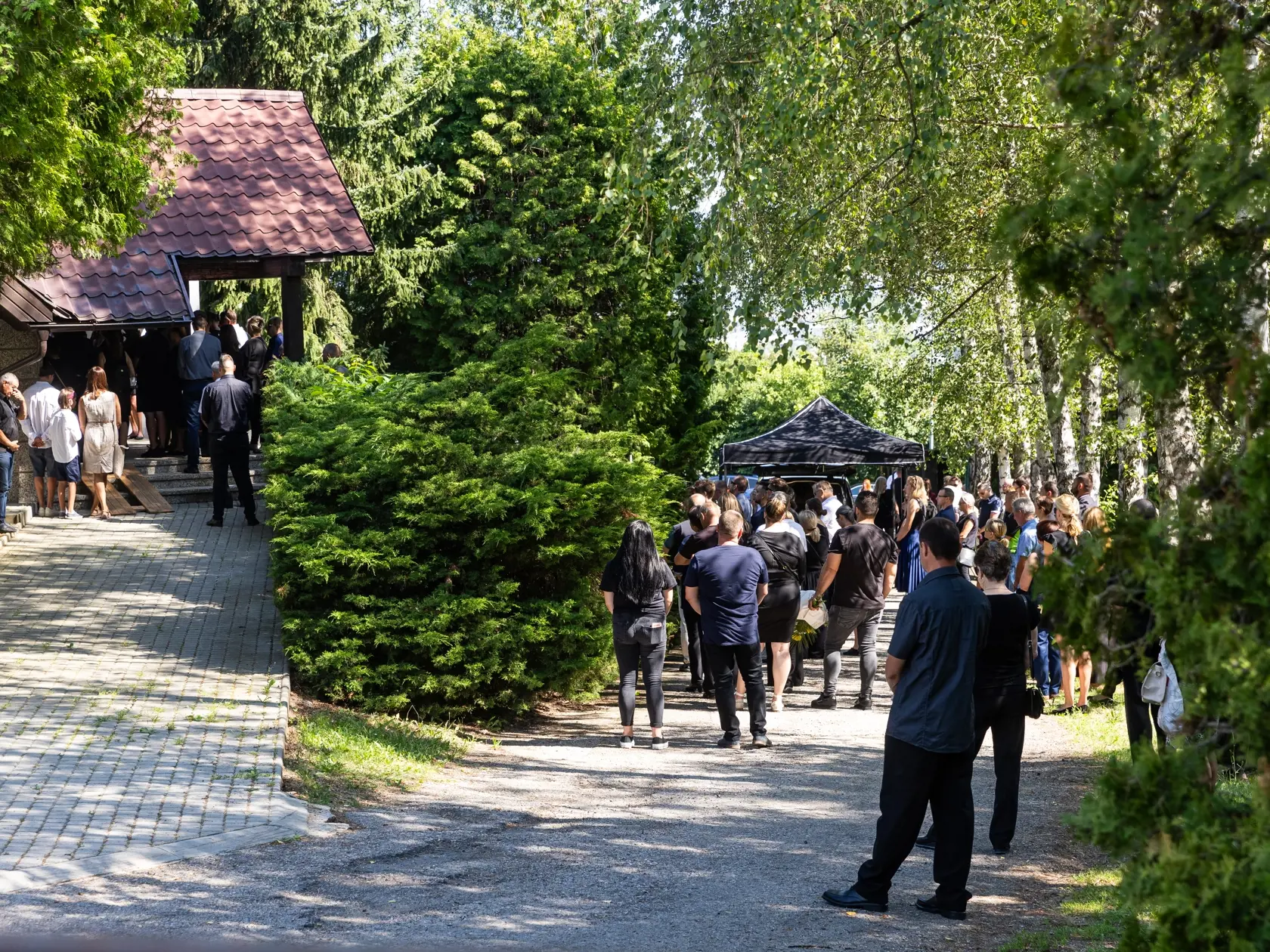 Pohreb Andrey, ktorú zavraždil stalker Ján v Novej Dubnici.