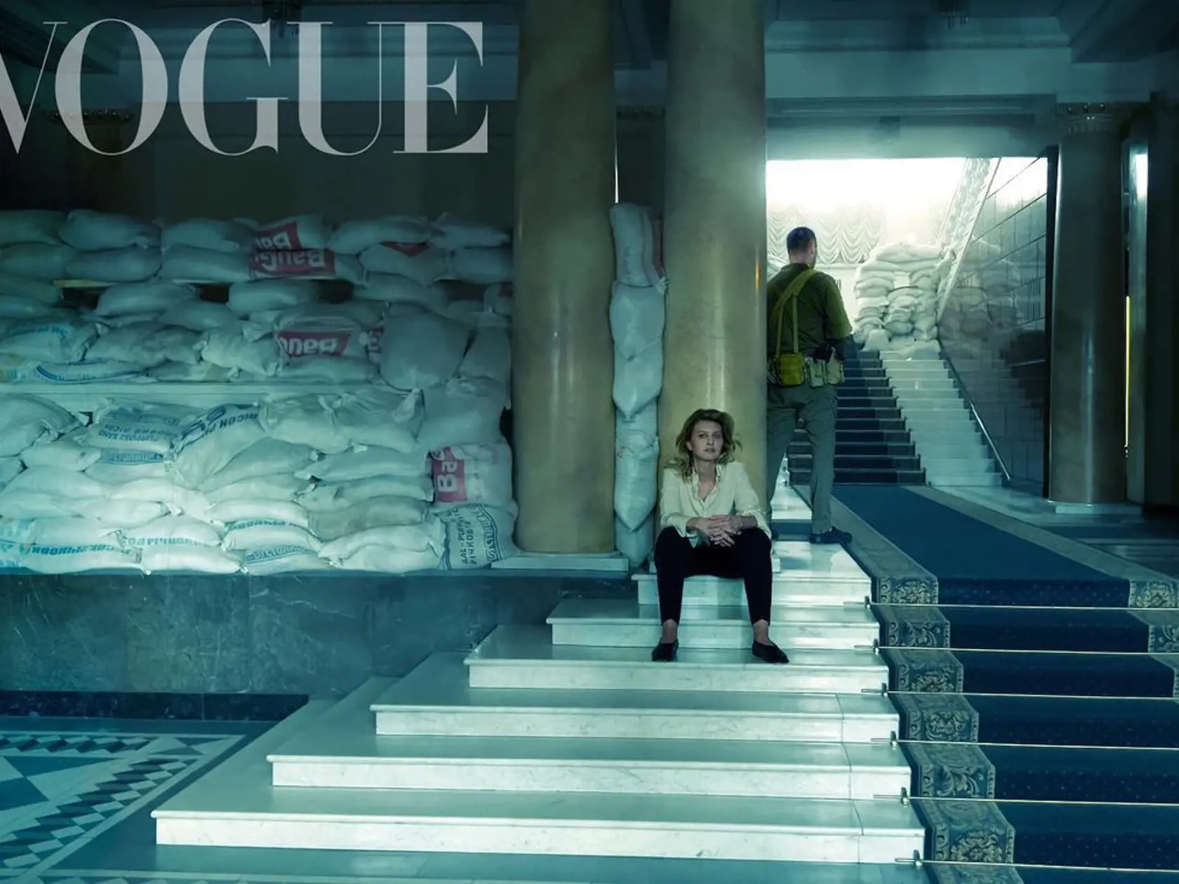 Olena Zelenská na nových záberoch pre magazín Vogue.