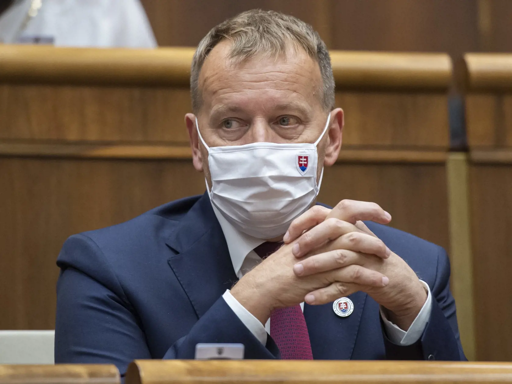 Na snímke predseda parlamentu SR Boris Kollár (Sme rodina) počas mimoriadnej schôdze NR SR k nárastu cien energií v stredu 29. septembra 2021 v Bratislave. FOTO TASR - Martin Baumann