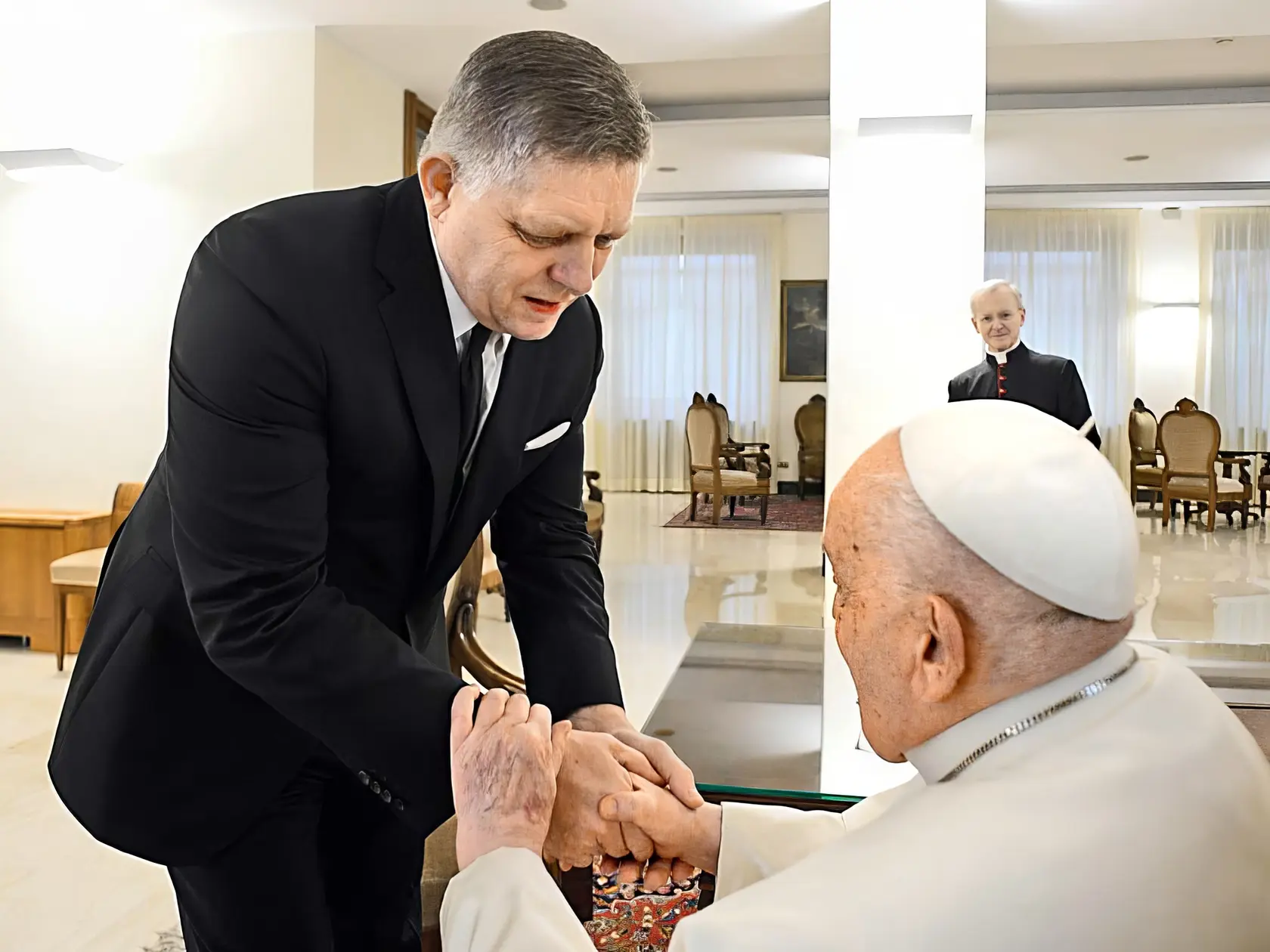 Audiencia u pápeža netrvala dlho.