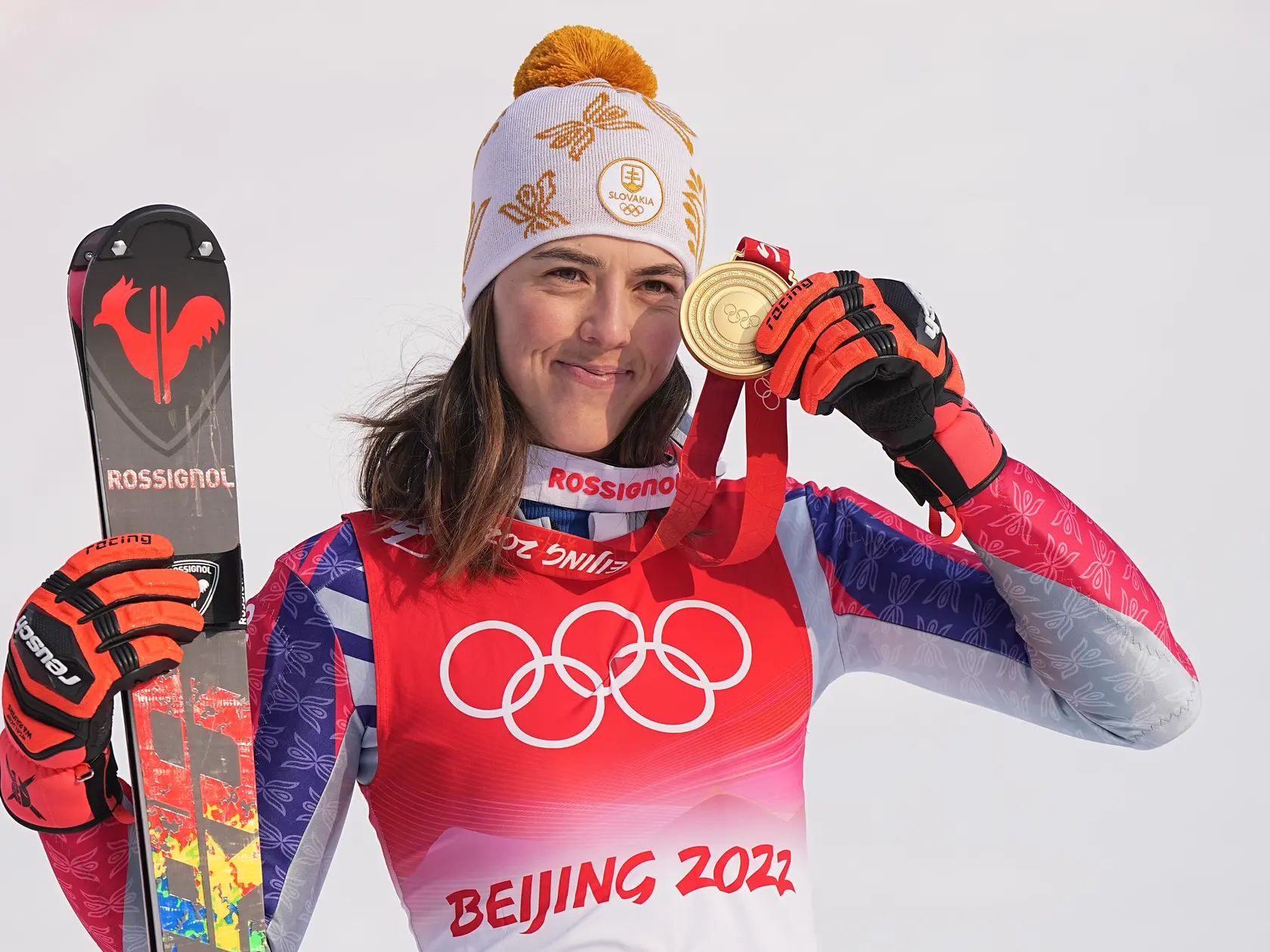 Petra Vlhová získala na zimných olympijských hrách v Pekingu zlatú medailu v slalome