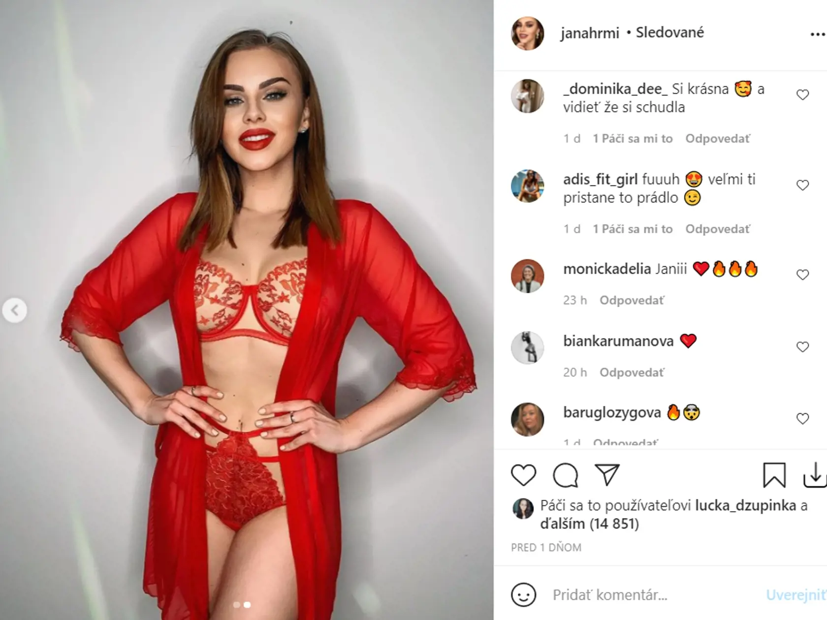 Jana sa pýši sexy postavou.