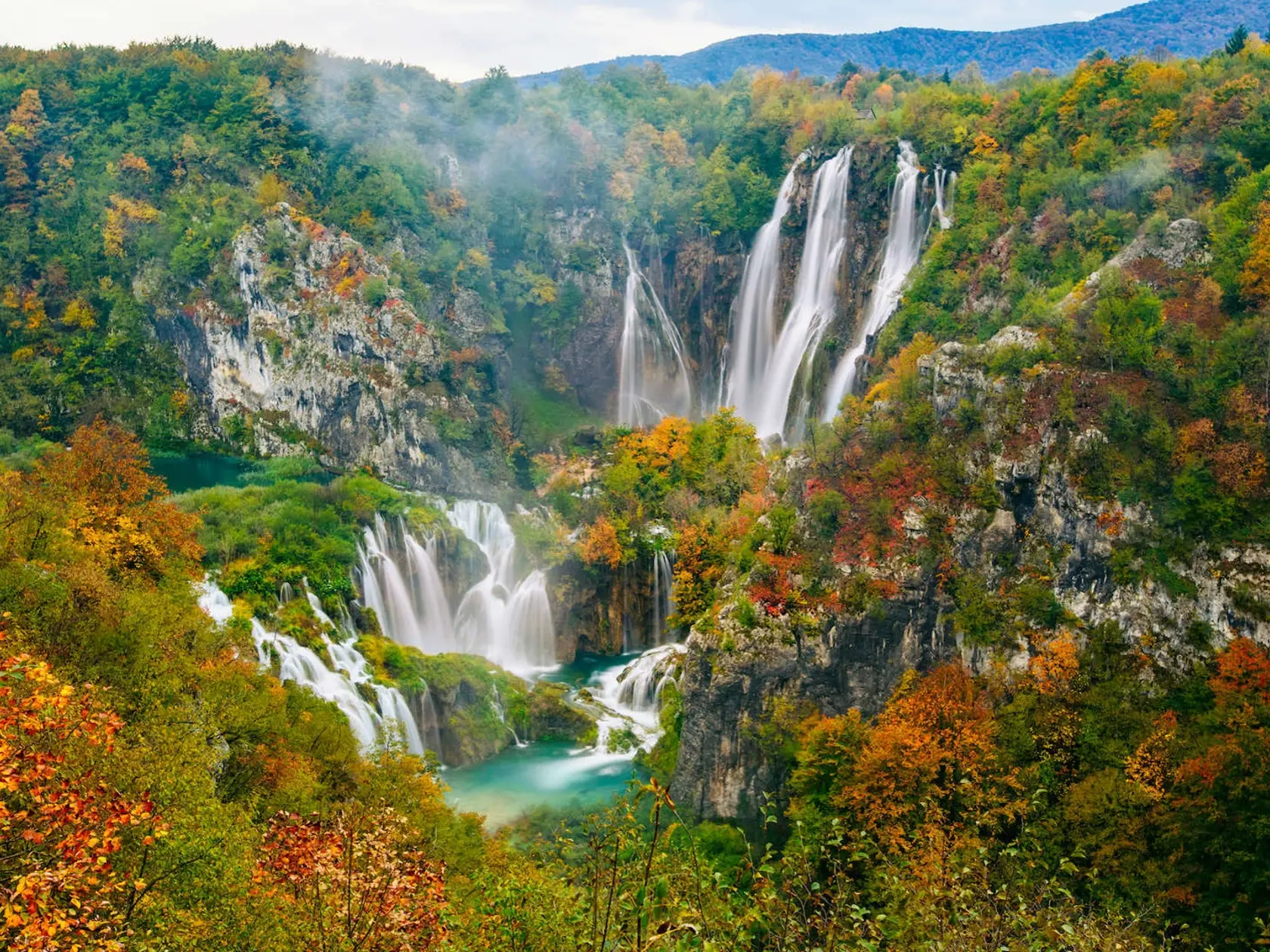 Plitivické jazerá, Chorvátsko.