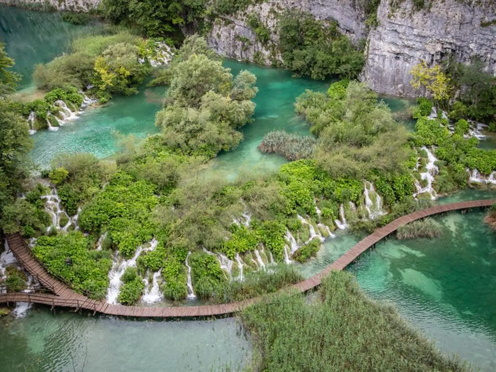 Plitvické jazerá, Chorvátsko.
