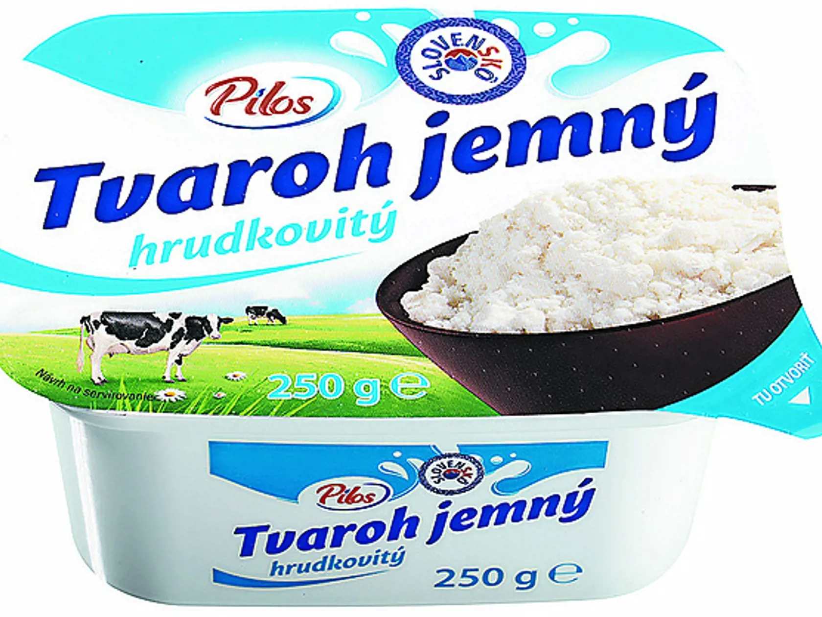 Tvaroh jemný 250 g, 28 % zľava, cena po zľave za balenie 0,99 eura.