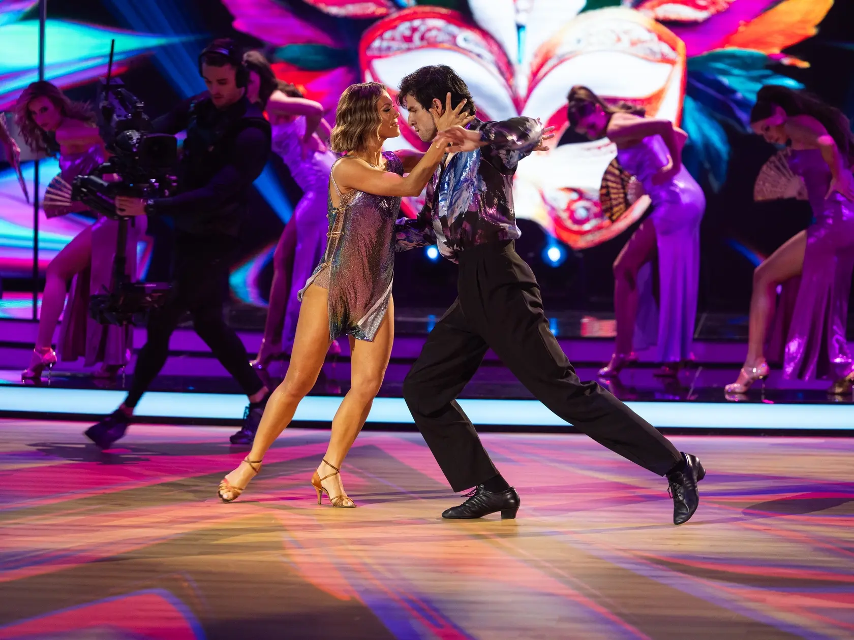 Na snímke Kristián Baran a Dominika Rošková počas šiesteho kola Let's dance 2025.