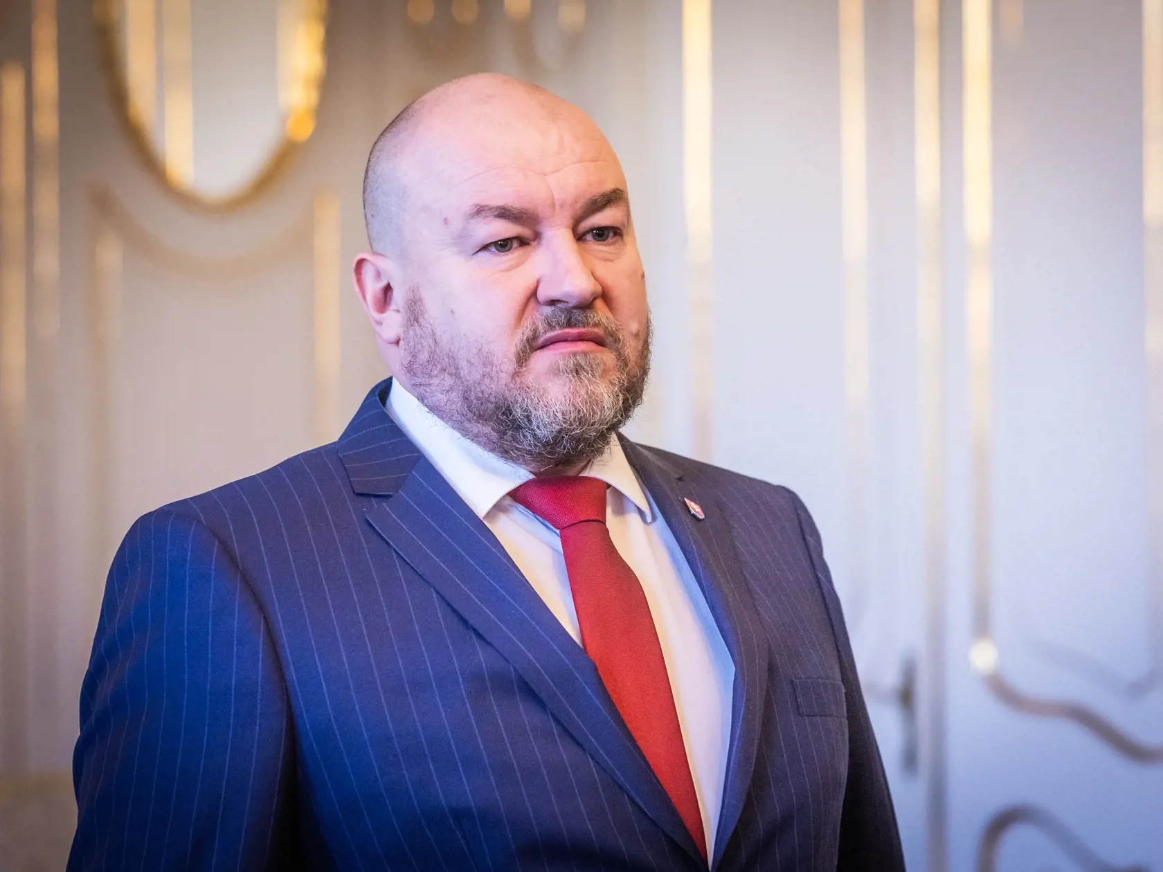 Prezident Slovenskej republiky Peter Pellegrini prijal poslanca Národnej rady SR Rudolfa Huliaka. Na snímke Rudolf Huliak.