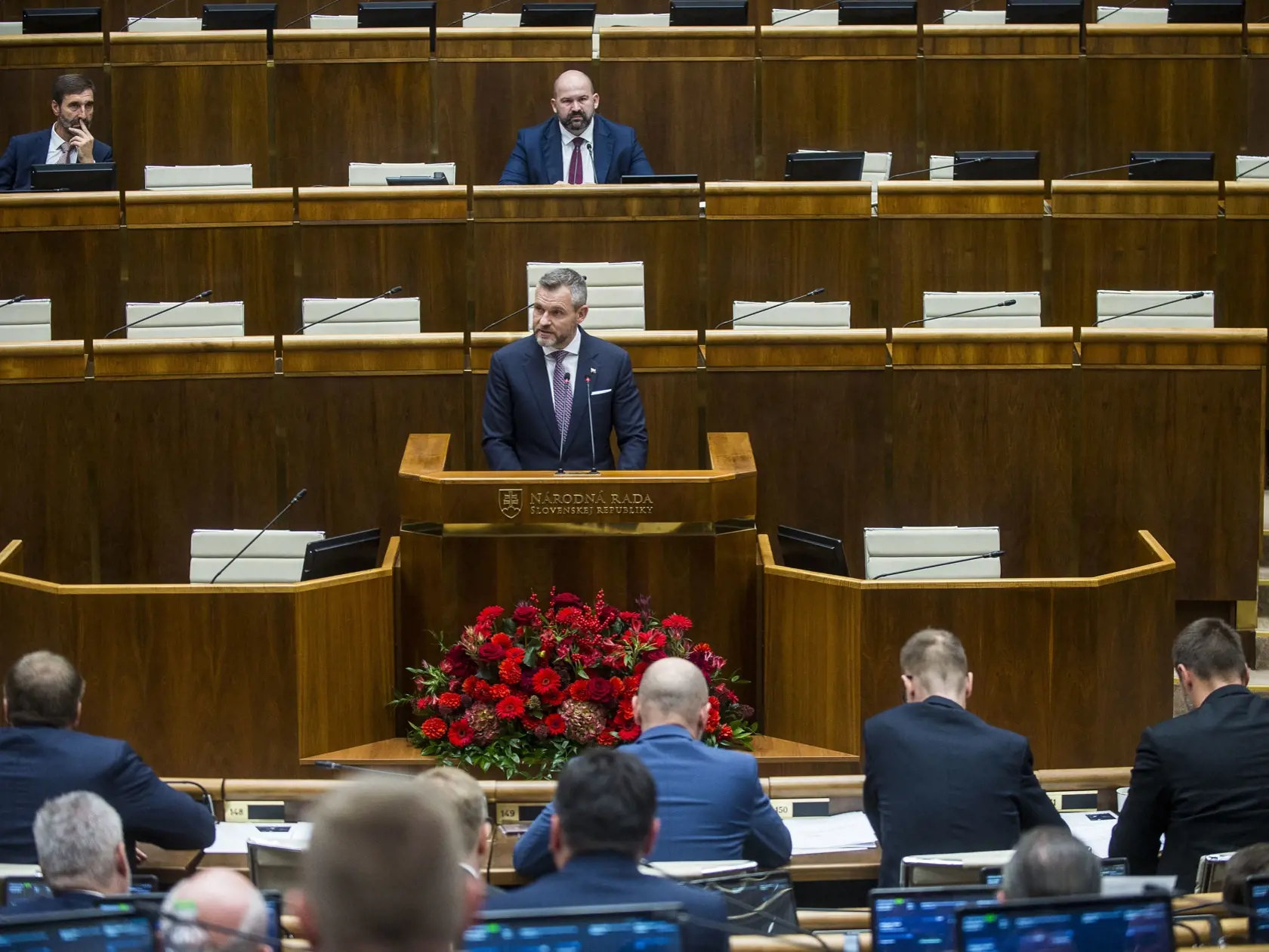 Na snímke novozvolený predseda NR SR Peter Pellegrini (Hlas-SD) počas ustanovujúcej schôdze Národnej rady Slovenskej republiky (NR SR) IX. volebného obdobia 25. októbra 2023 v Bratislave.